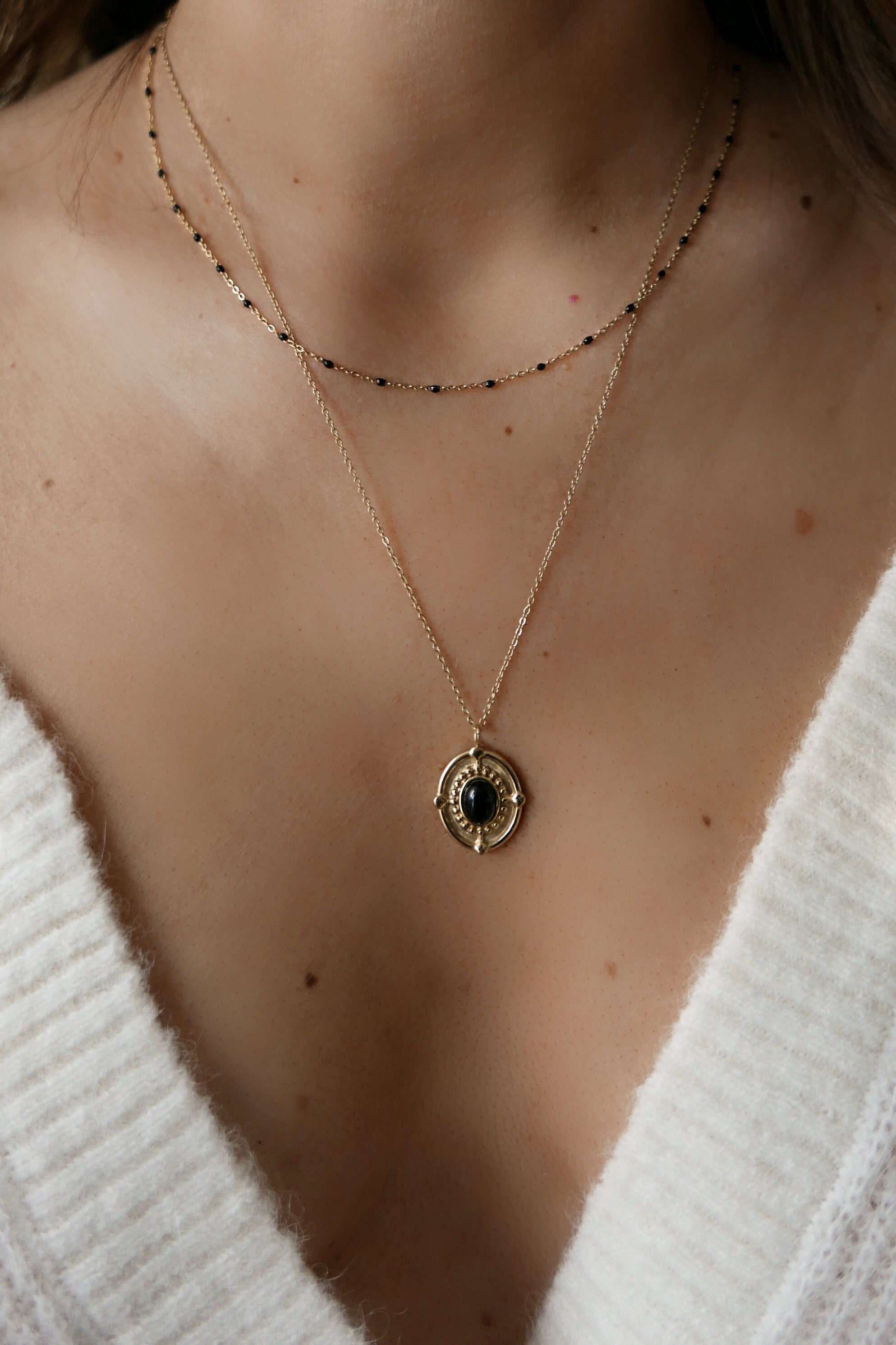 Belle Necklace - Boutique Minimaliste has waterproof, durable, elegant and vintage inspired jewelry