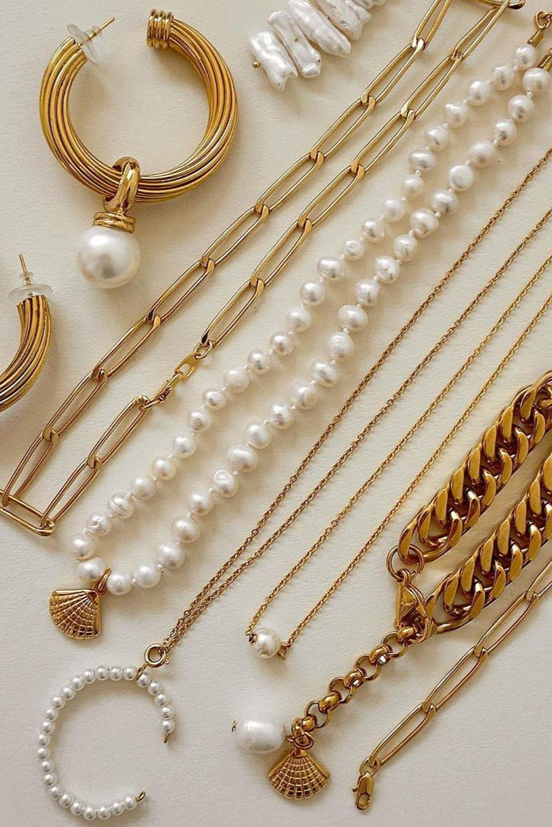 Brigitte "La Mer" Necklace - Boutique Minimaliste has waterproof, durable, elegant and vintage inspired jewelry