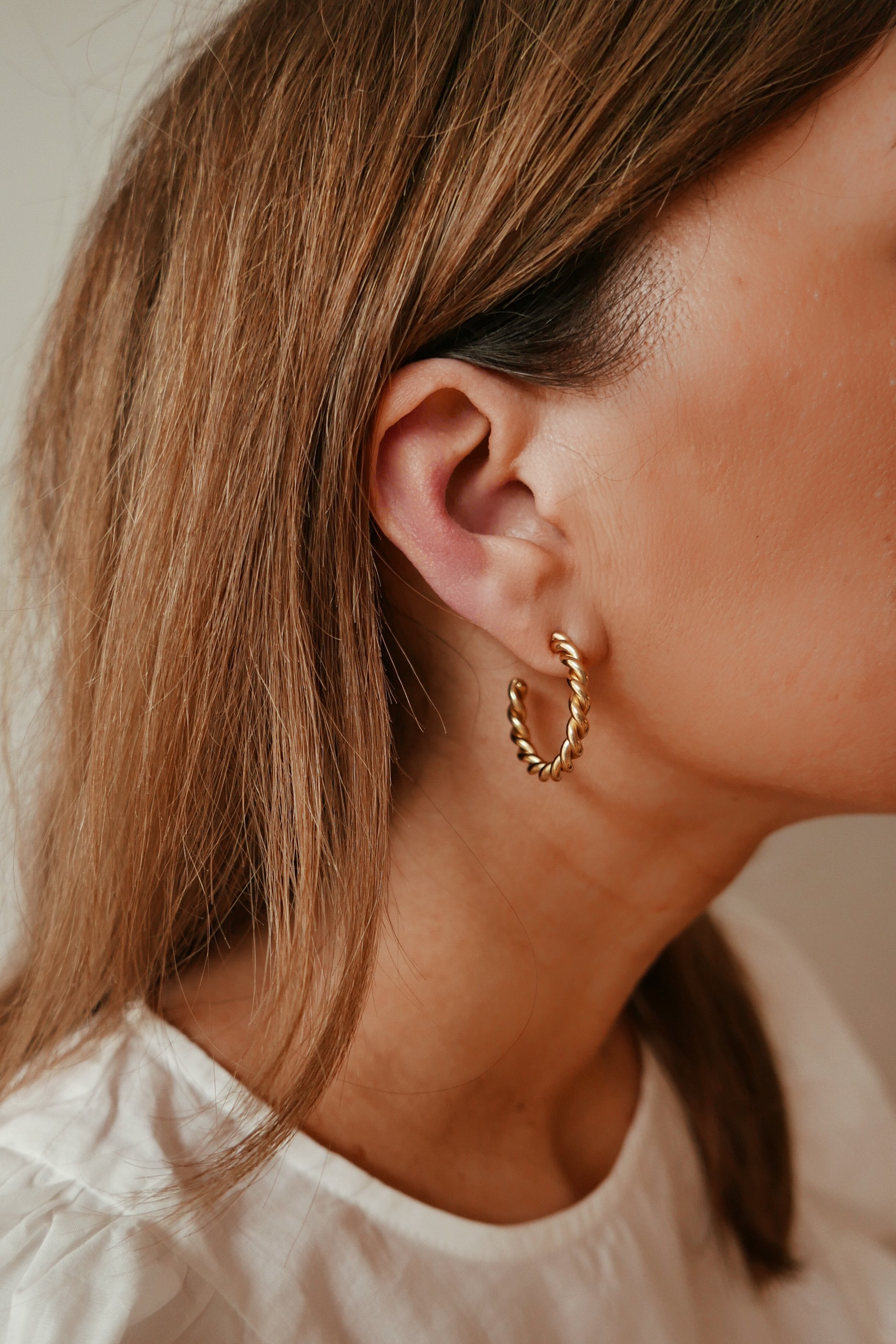 Carrie Hoop Earrings - Boutique Minimaliste has waterproof, durable, elegant and vintage inspired jewelry