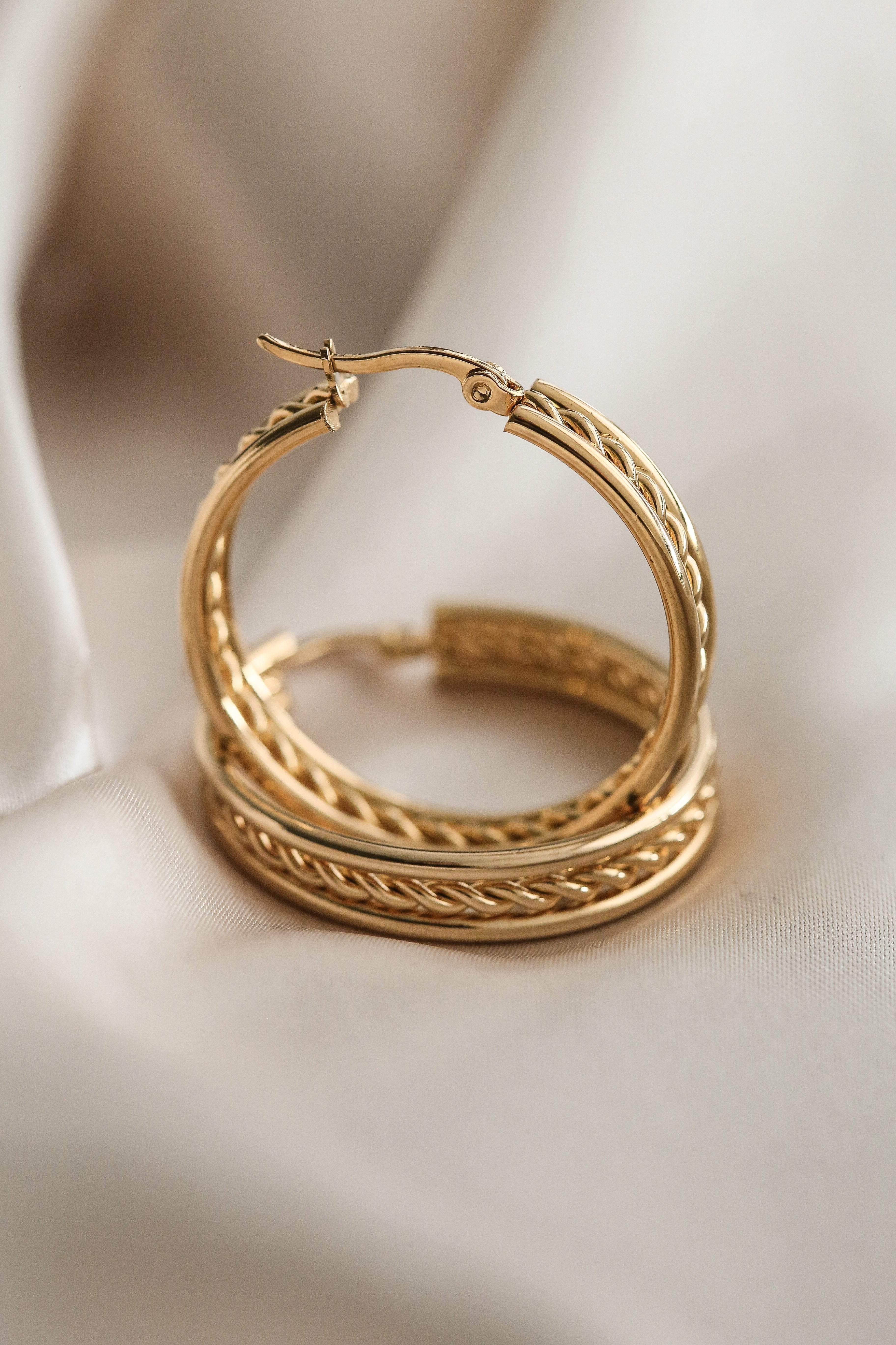 Colette Hoop Earrings - Boutique Minimaliste has waterproof, durable, elegant and vintage inspired jewelry