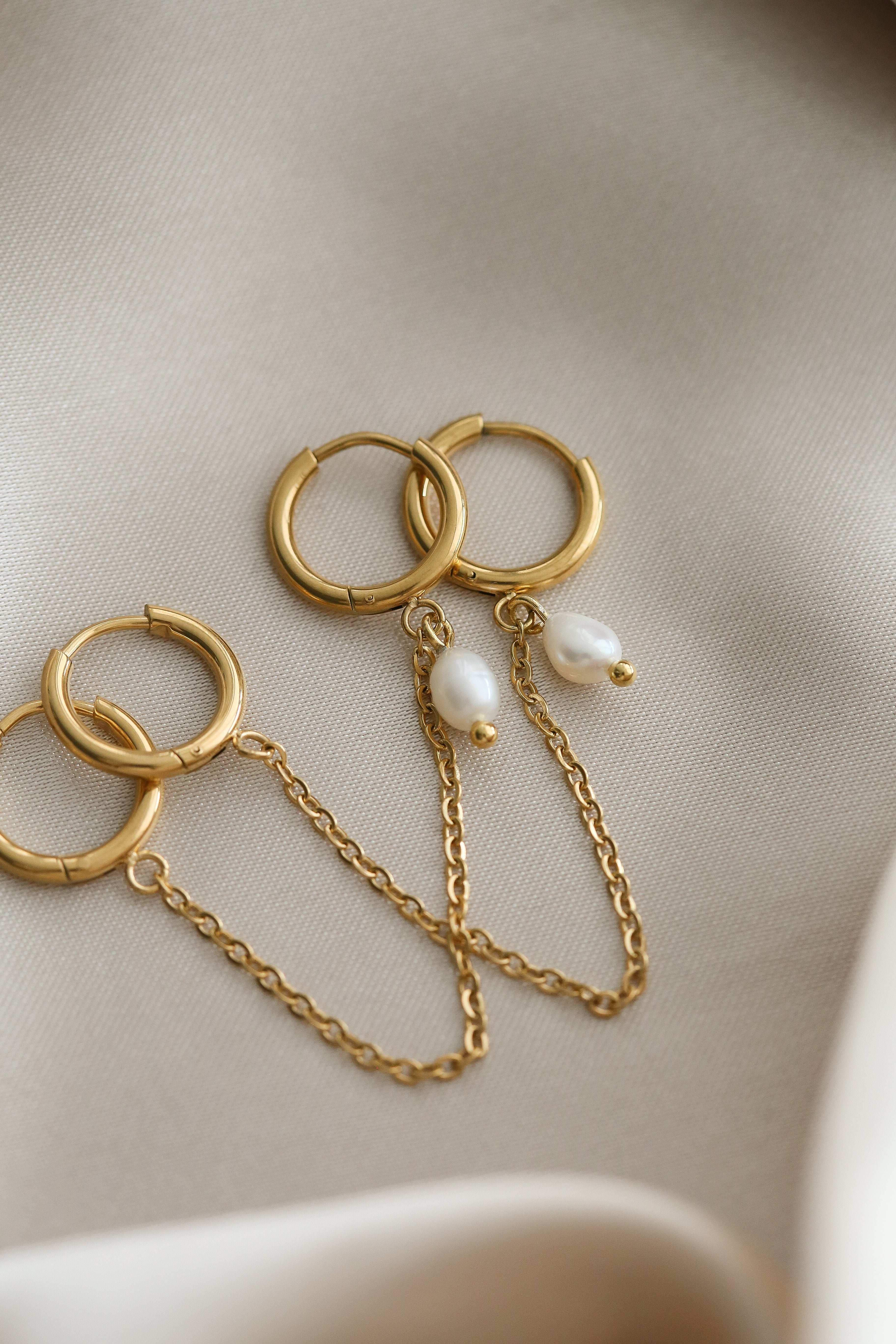 Delfina Hoop Earrings - Boutique Minimaliste has waterproof, durable, elegant and vintage inspired jewelry
