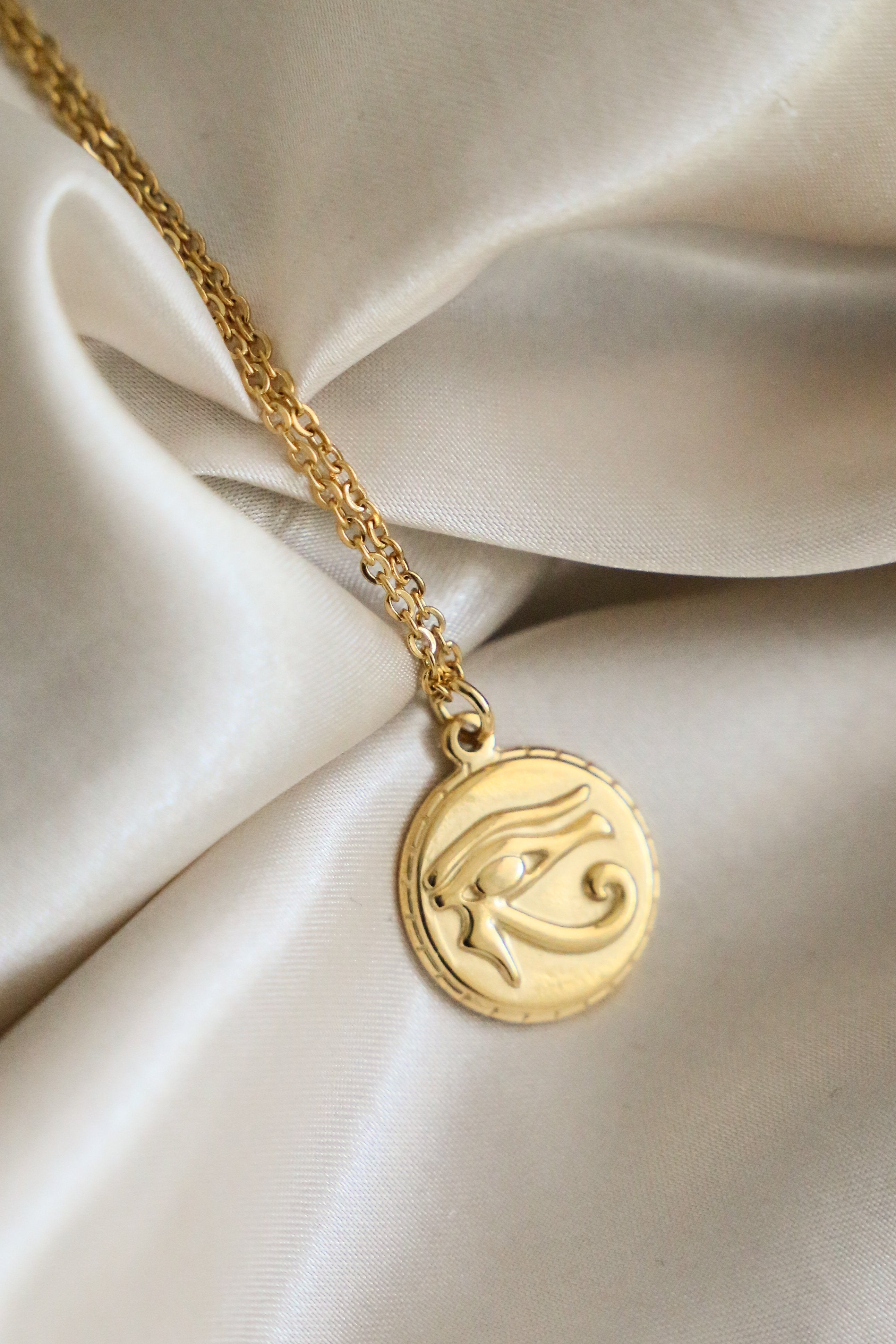 Eye of Horus Necklace - Boutique Minimaliste has waterproof, durable, elegant and vintage inspired jewelry