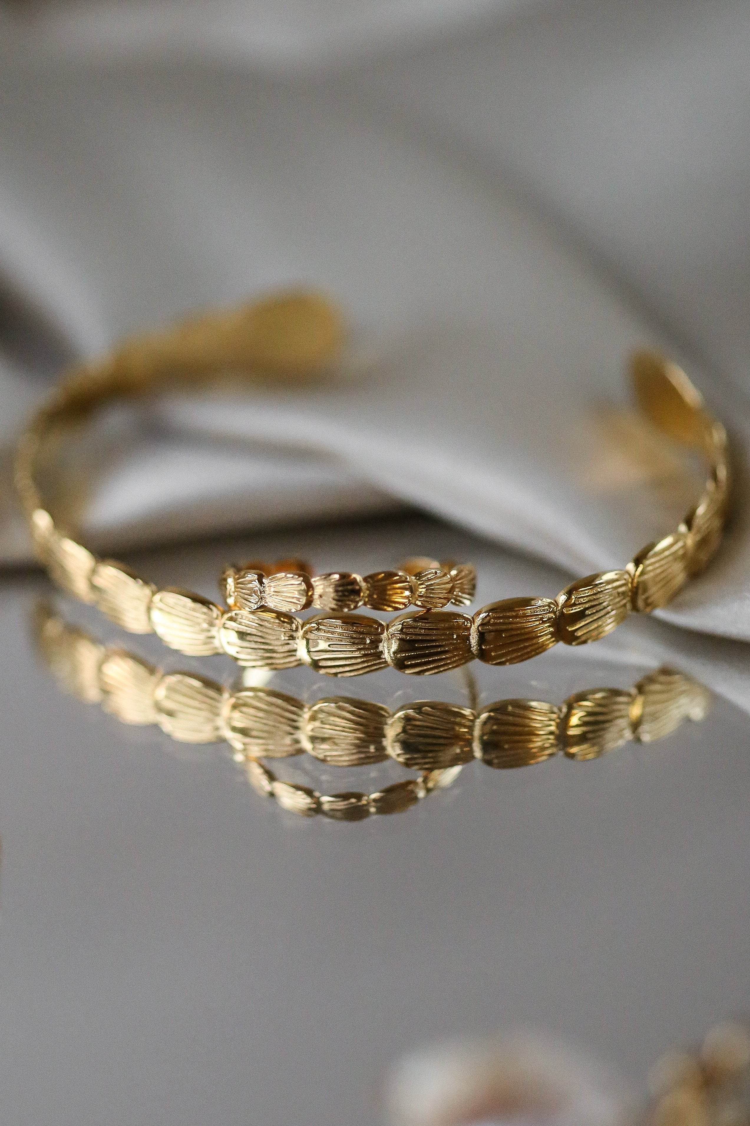 Fleur Cuff - Boutique Minimaliste has waterproof, durable, elegant and vintage inspired jewelry