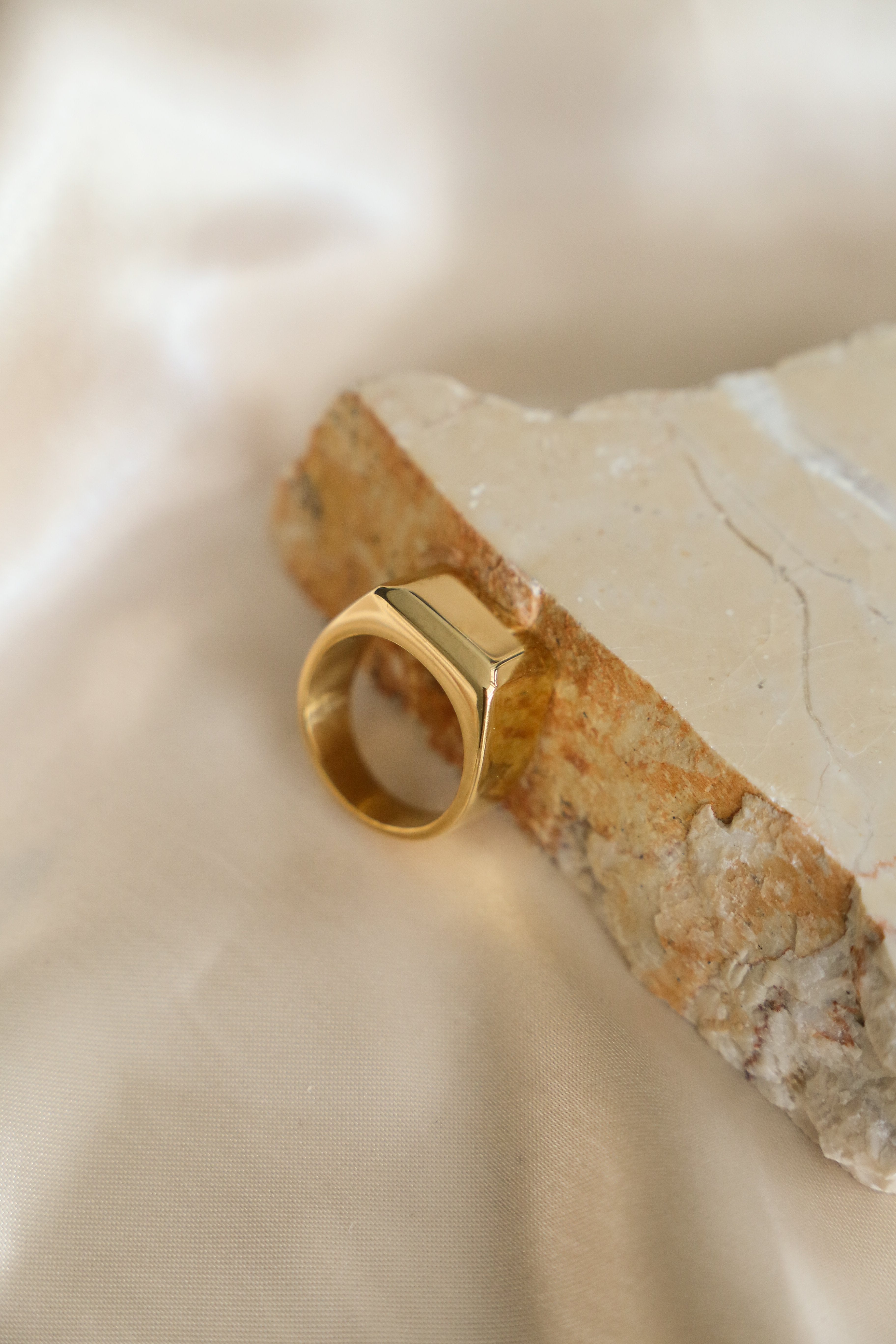 Jacques Signet Ring - has waterproof, durable, elegant and vintage inspired jewelry