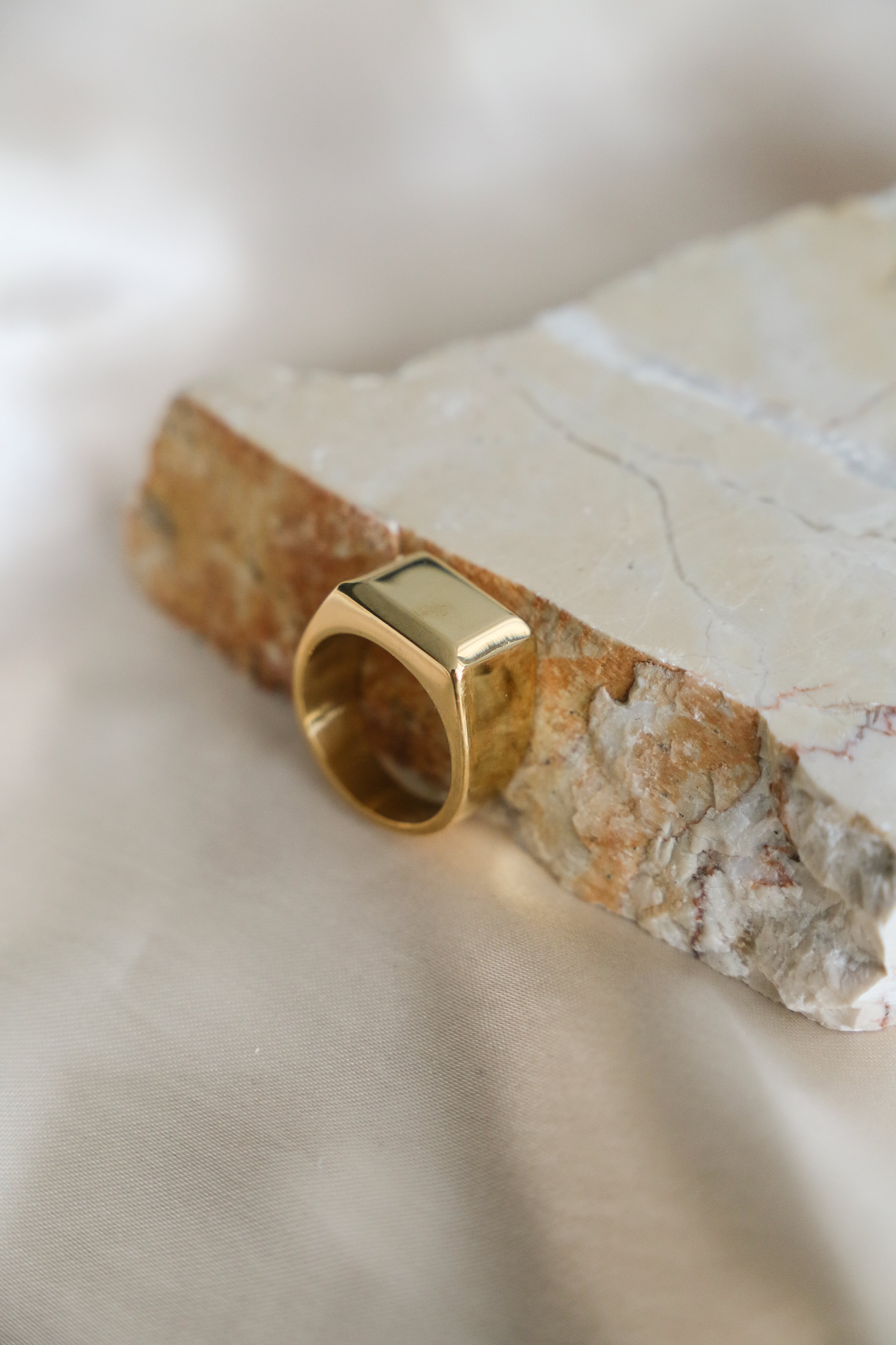 Jacques Signet Ring - has waterproof, durable, elegant and vintage inspired jewelry