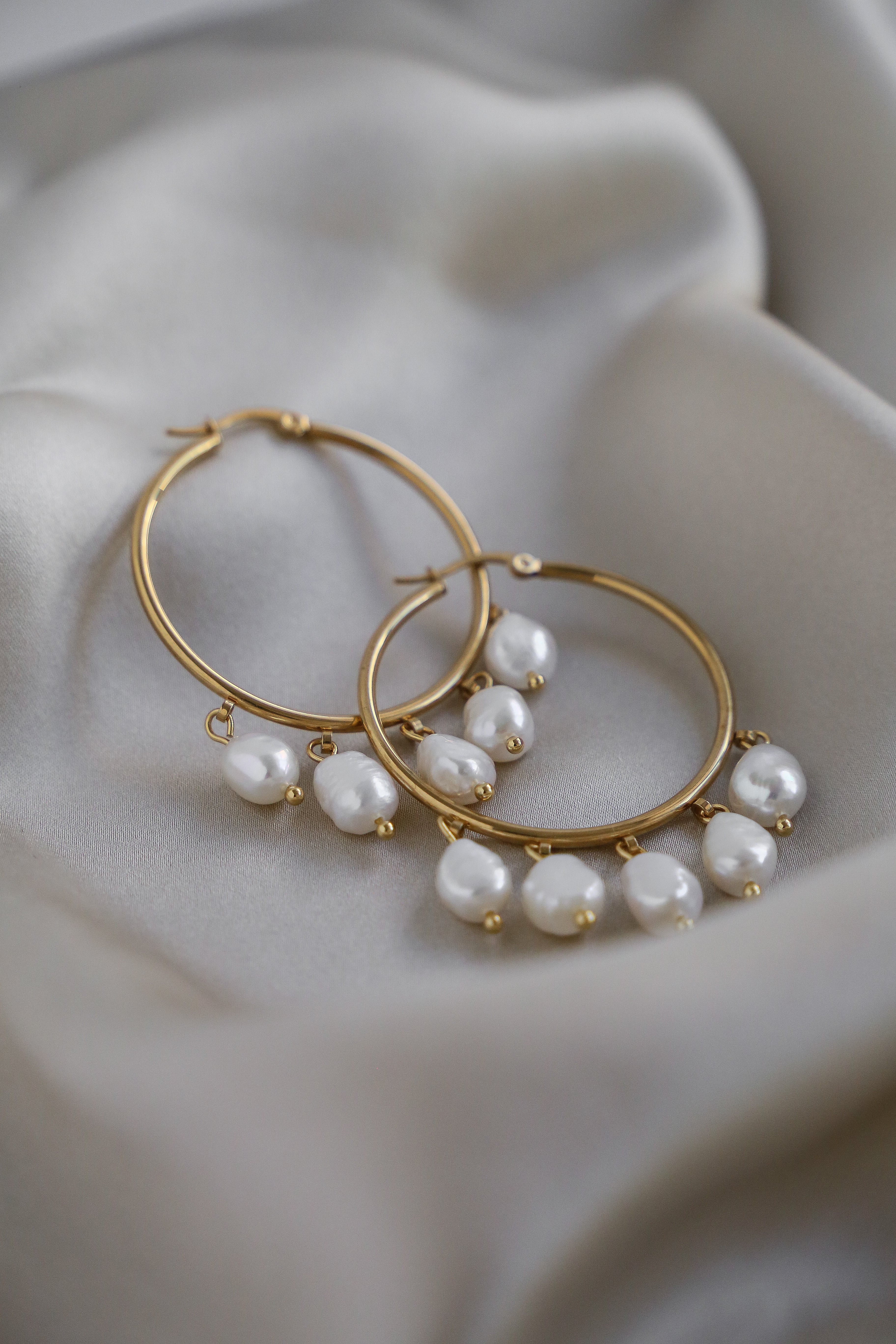 Milou Hoop Earrings - Boutique Minimaliste has waterproof, durable, elegant and vintage inspired jewelry