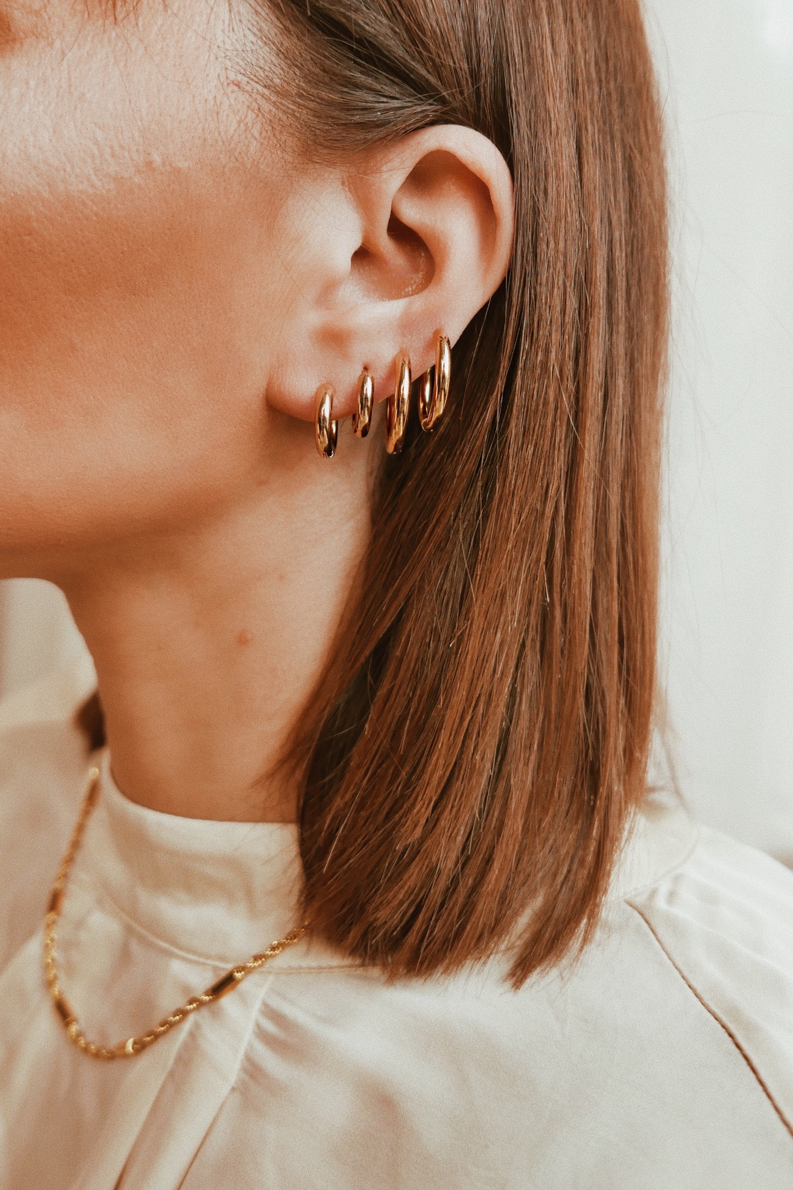 Perugia Hoop Earrings - Boutique Minimaliste has waterproof, durable, elegant and vintage inspired jewelry