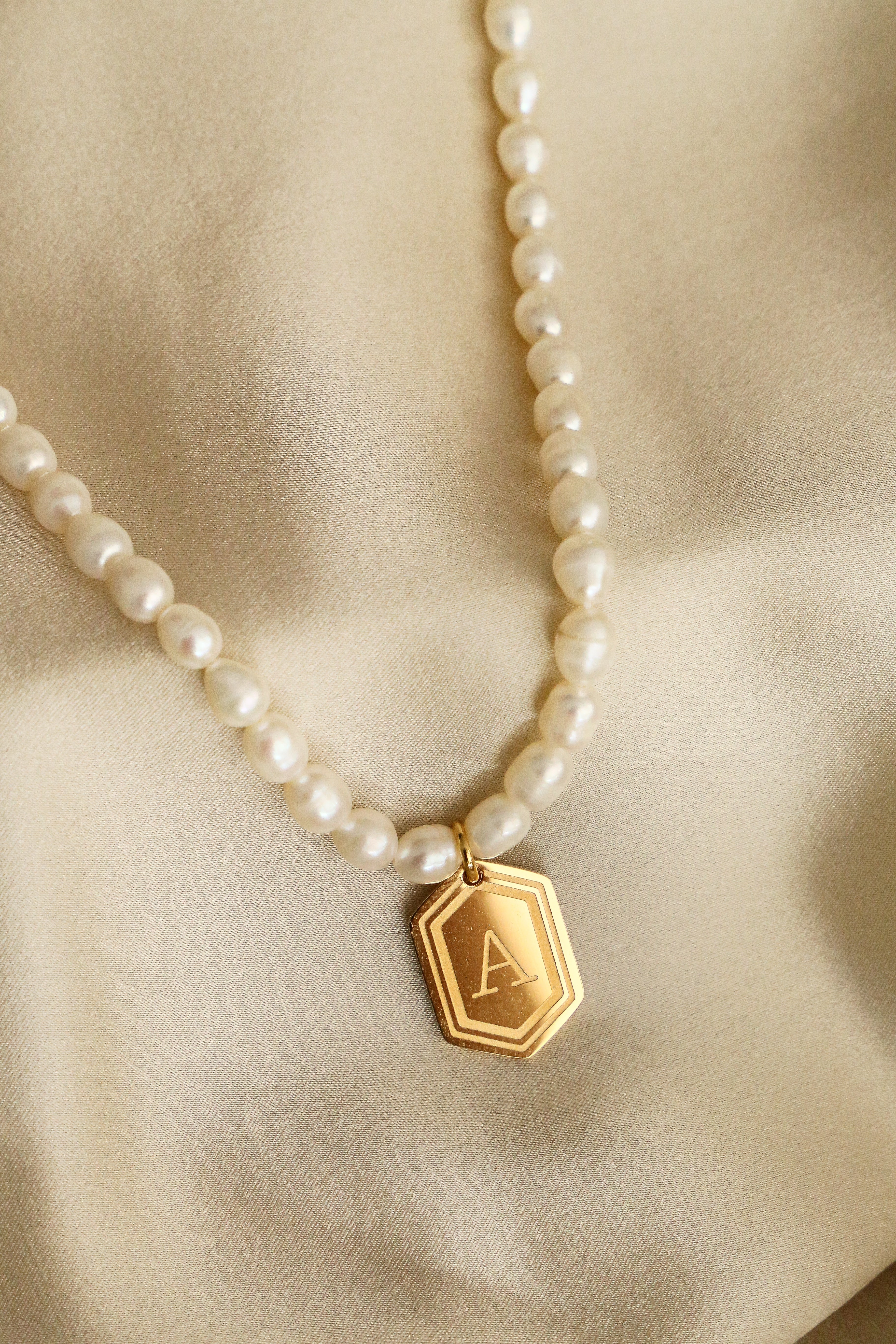 Petra Initial Necklace - Boutique Minimaliste has waterproof, durable, elegant and vintage inspired jewelry