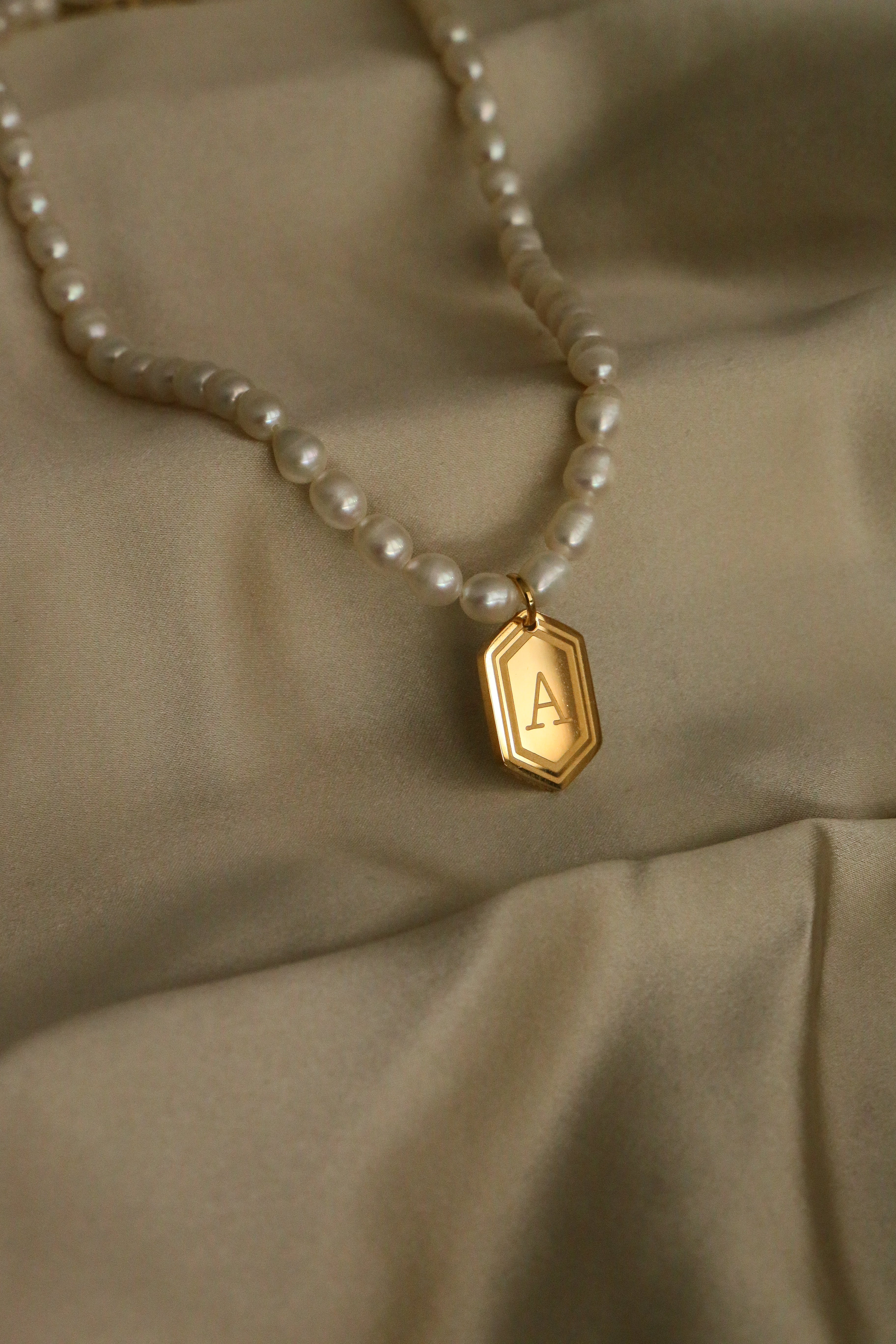 Petra Initial Necklace - Boutique Minimaliste has waterproof, durable, elegant and vintage inspired jewelry