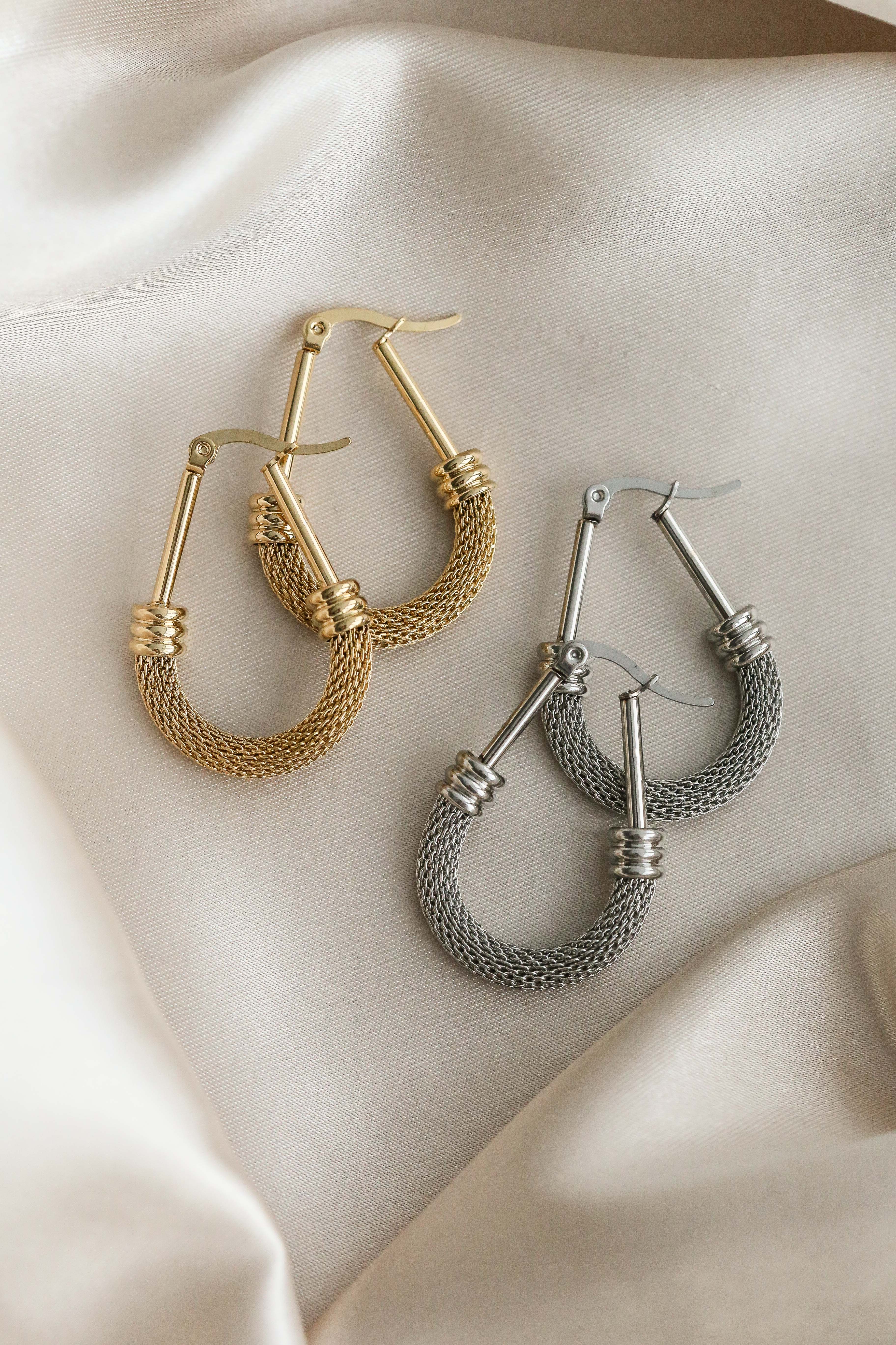 Phoebe Hoop Earrings - Boutique Minimaliste has waterproof, durable, elegant and vintage inspired jewelry