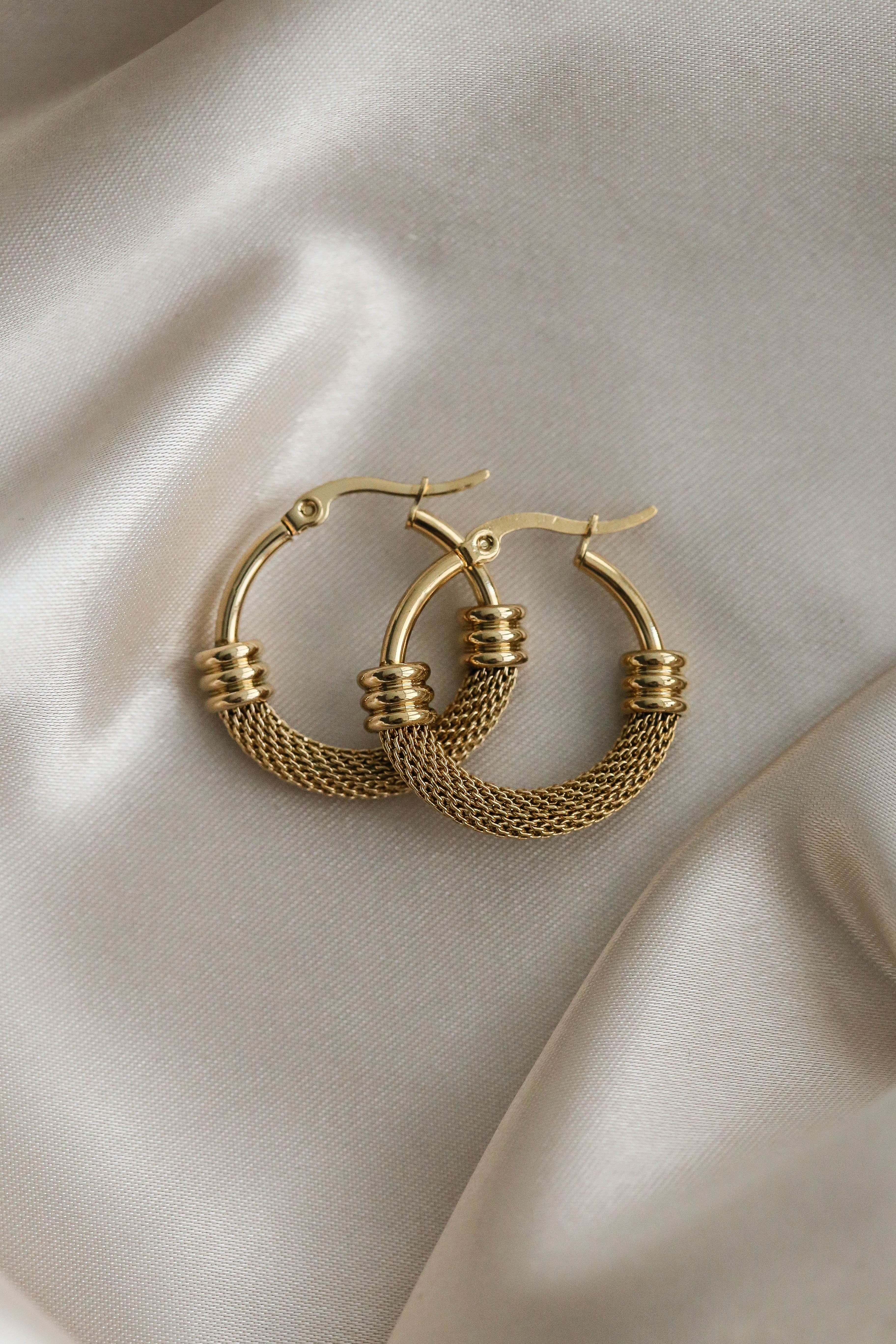 Phoebe Hoop Earrings - Boutique Minimaliste has waterproof, durable, elegant and vintage inspired jewelry