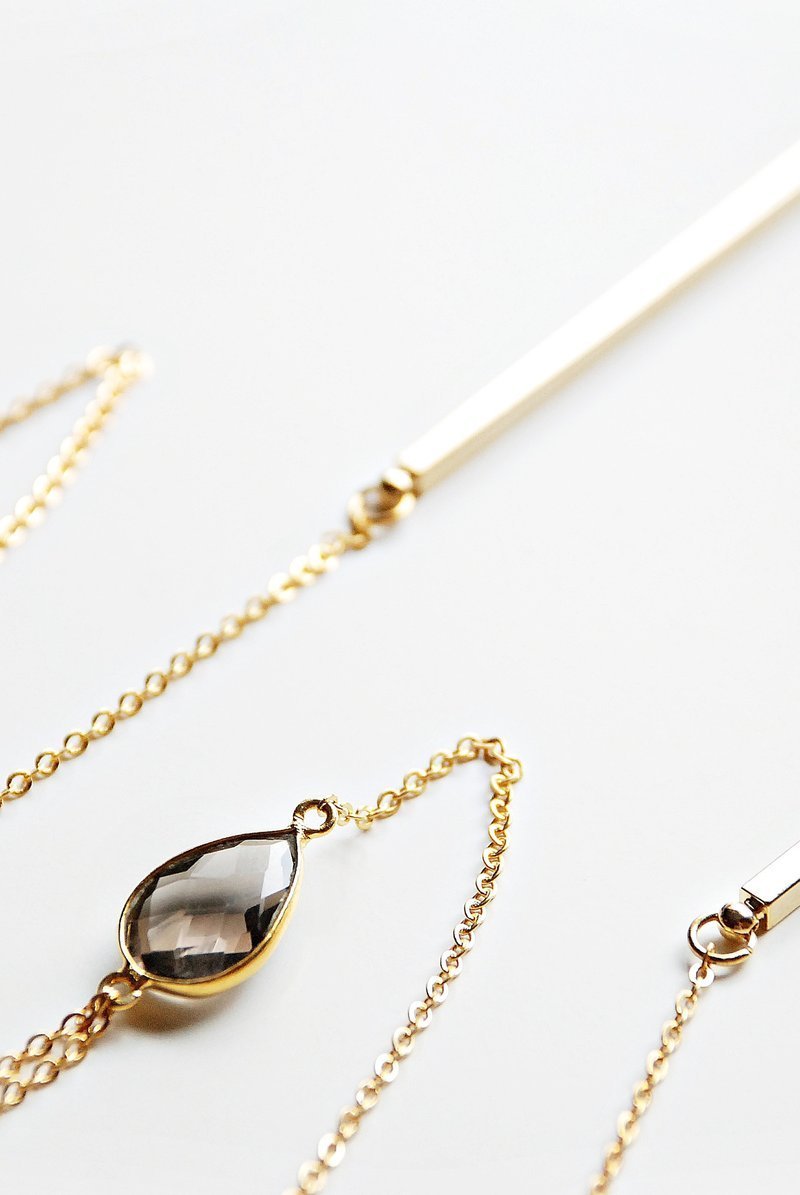 Precious Stones Lariat Necklaces - Boutique Minimaliste has waterproof, durable, elegant and vintage inspired jewelry