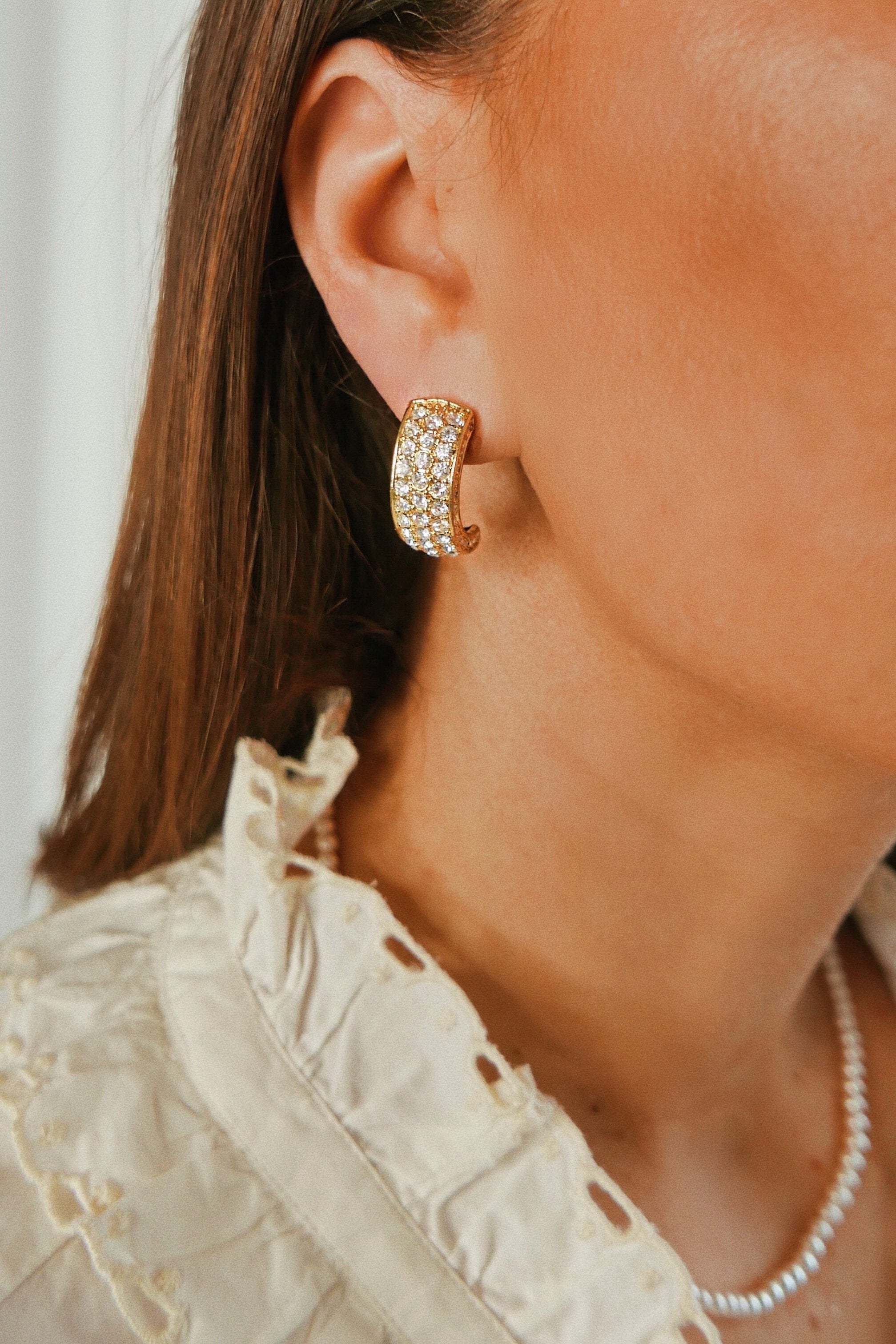 Sun Hoop Earrings - Boutique Minimaliste has waterproof, durable, elegant and vintage inspired jewelry