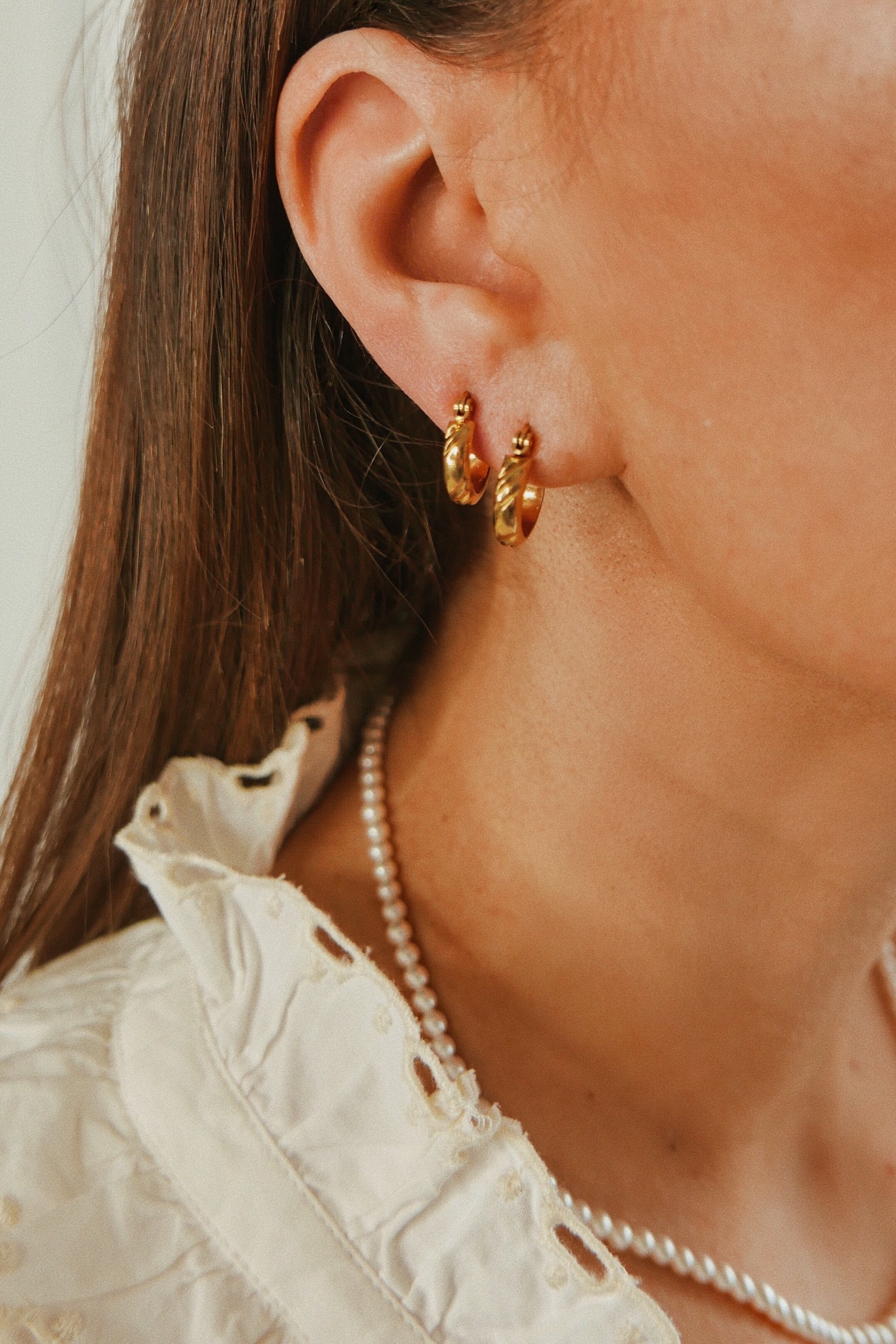 Sunshine Hoop Earrings - Boutique Minimaliste has waterproof, durable, elegant and vintage inspired jewelry