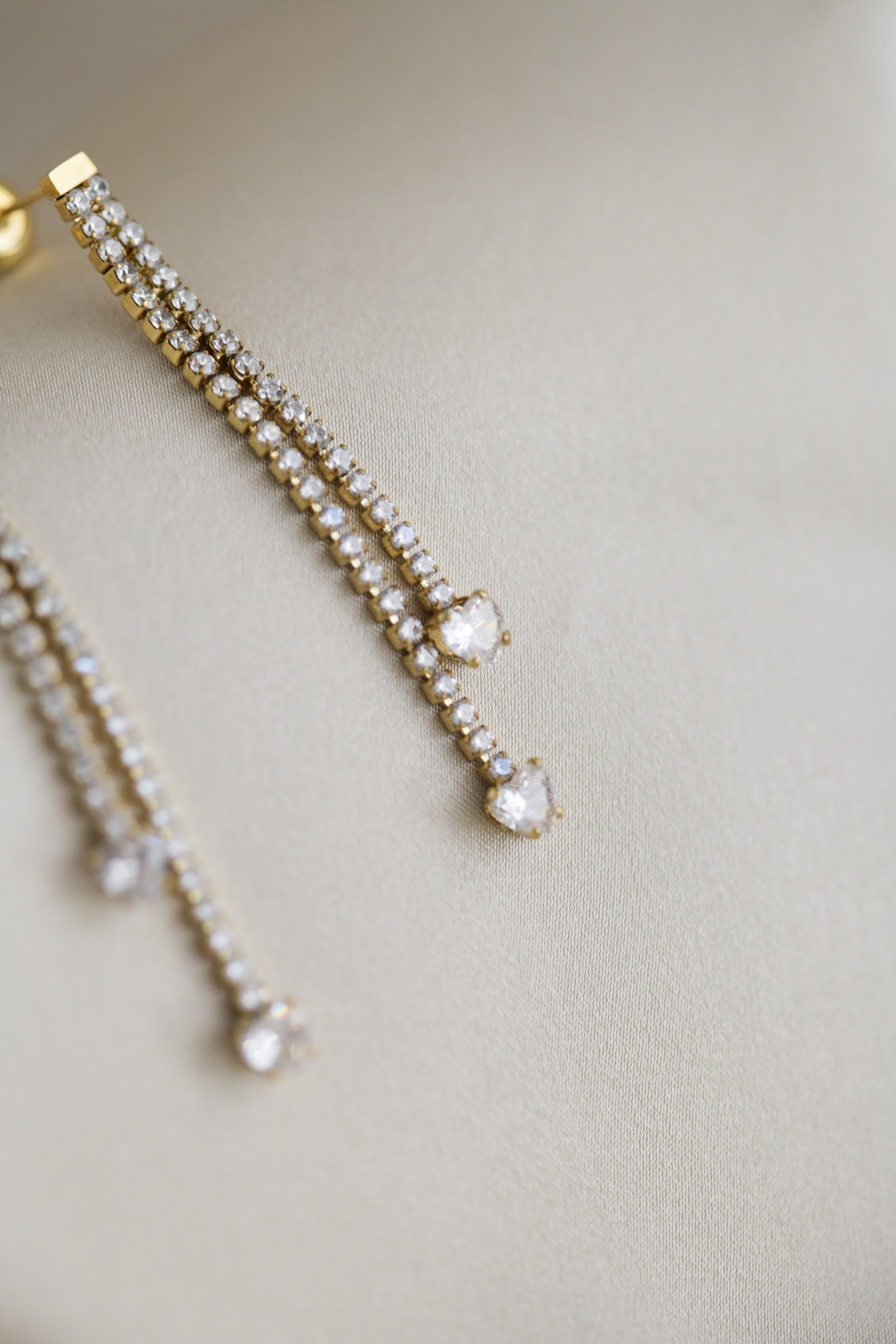 The Heart - Cubic Zirconia Earrings - Boutique Minimaliste has waterproof, durable, elegant and vintage inspired jewelry