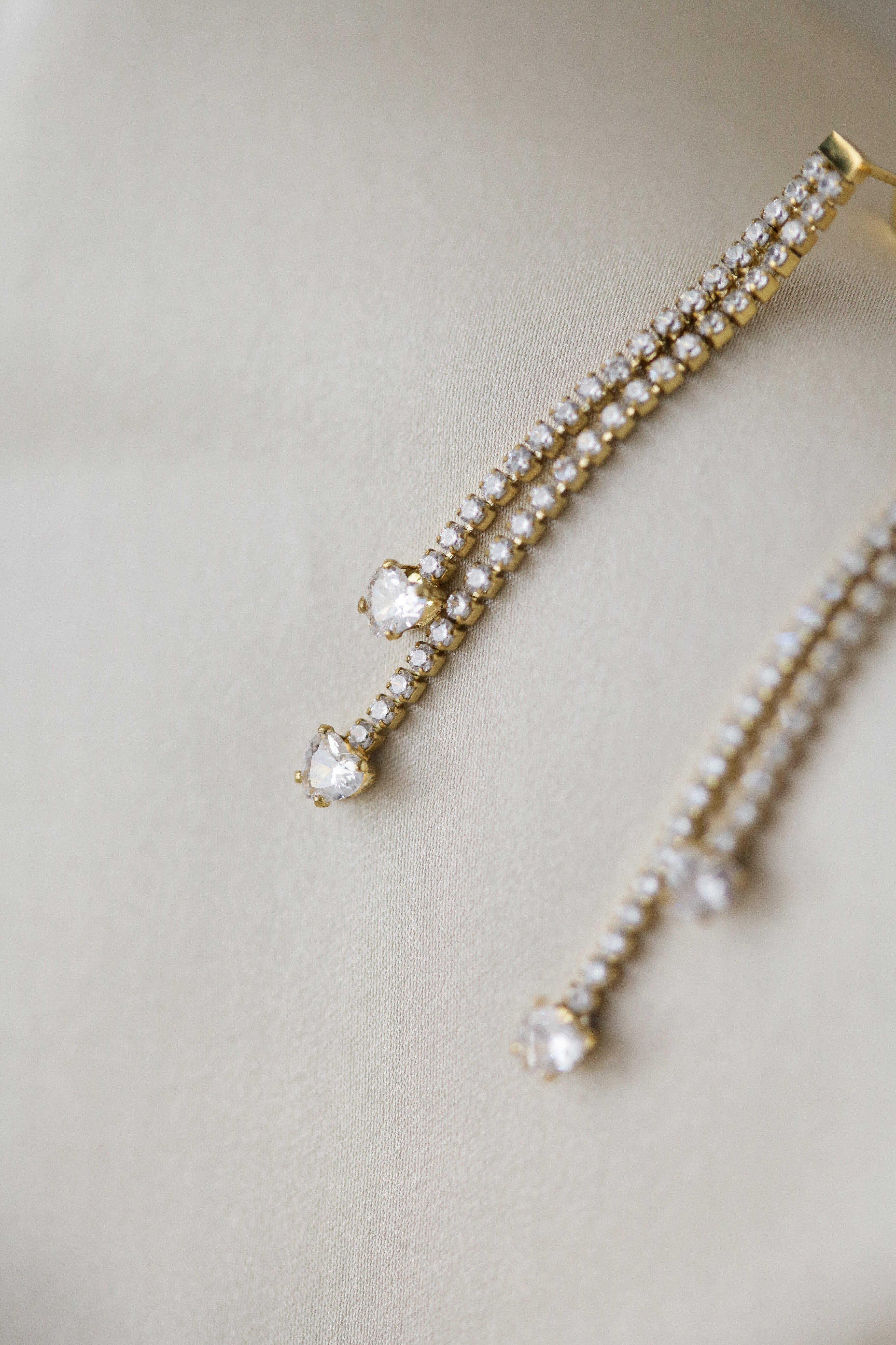 The Heart - Cubic Zirconia Earrings - Boutique Minimaliste has waterproof, durable, elegant and vintage inspired jewelry