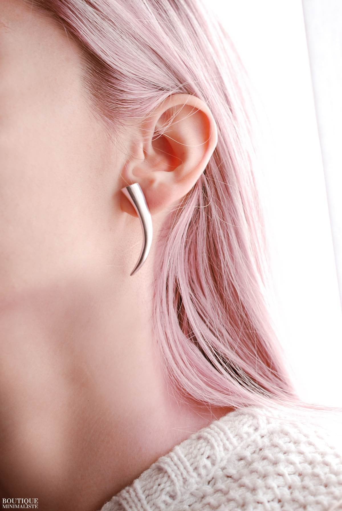 Tusk Earrings - Boutique Minimaliste has waterproof, durable, elegant and vintage inspired jewelry
