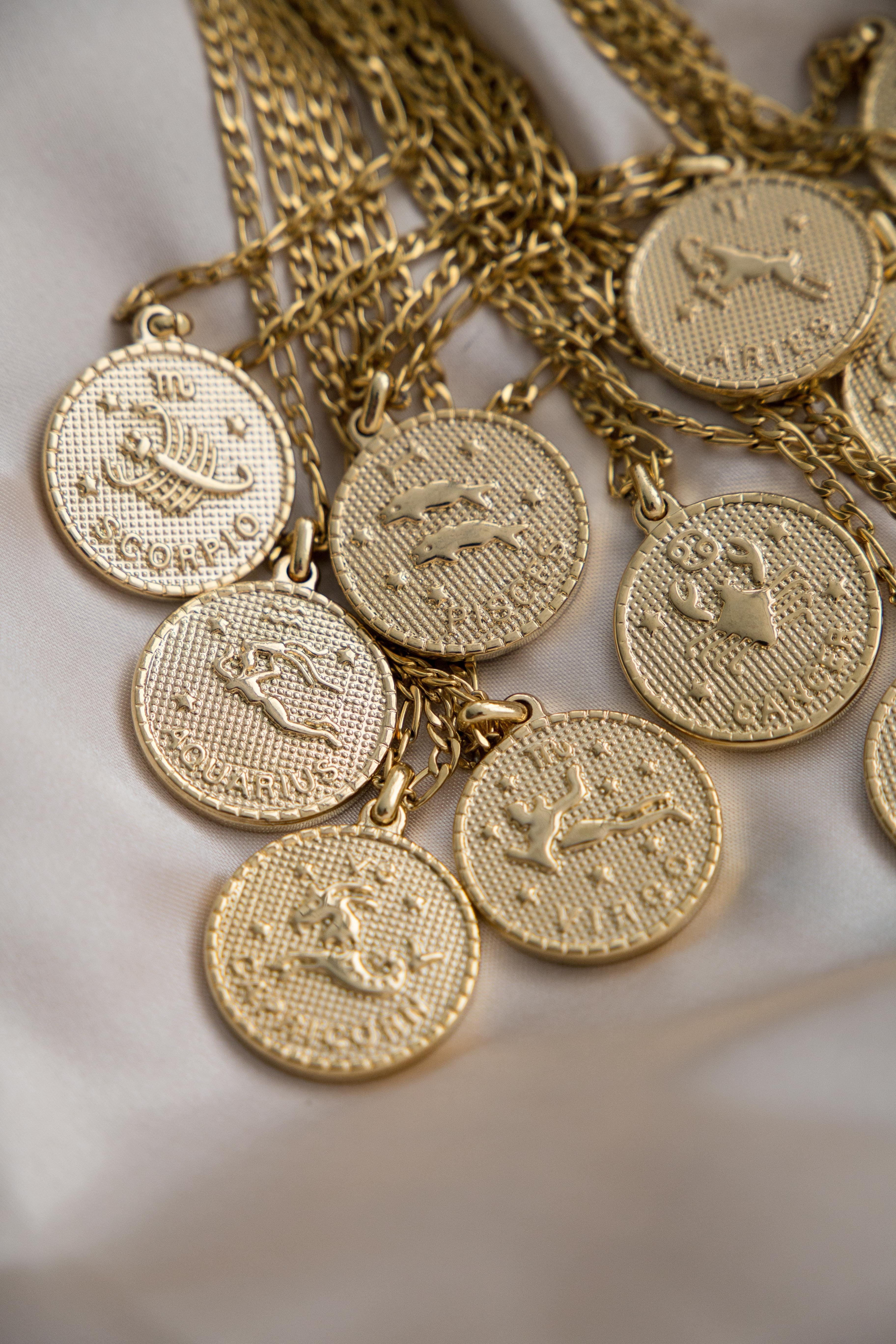 Zodiac Necklace - Gemini - has waterproof, durable, elegant and vintage inspired jewelry