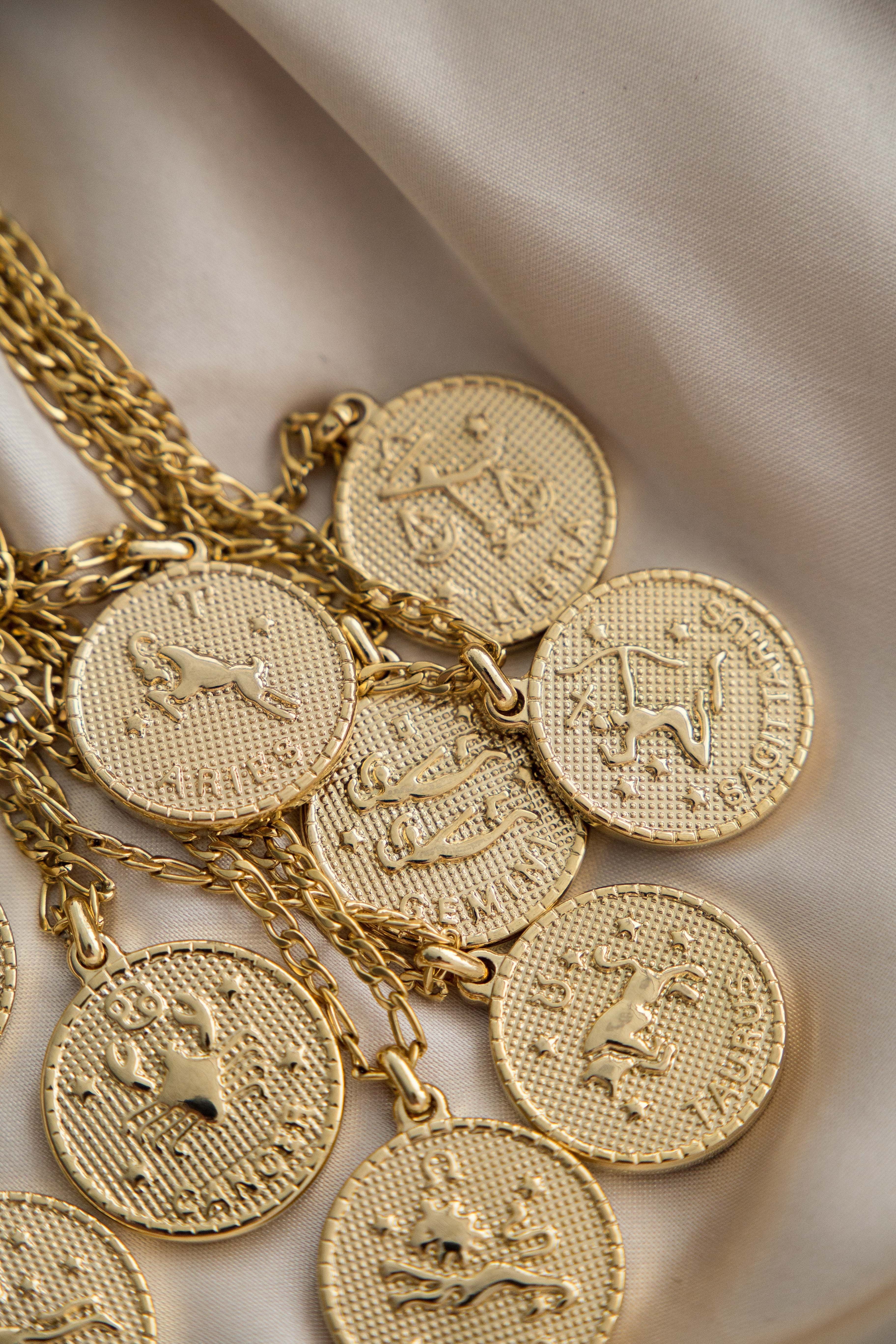 Zodiac Necklace - Gemini - has waterproof, durable, elegant and vintage inspired jewelry