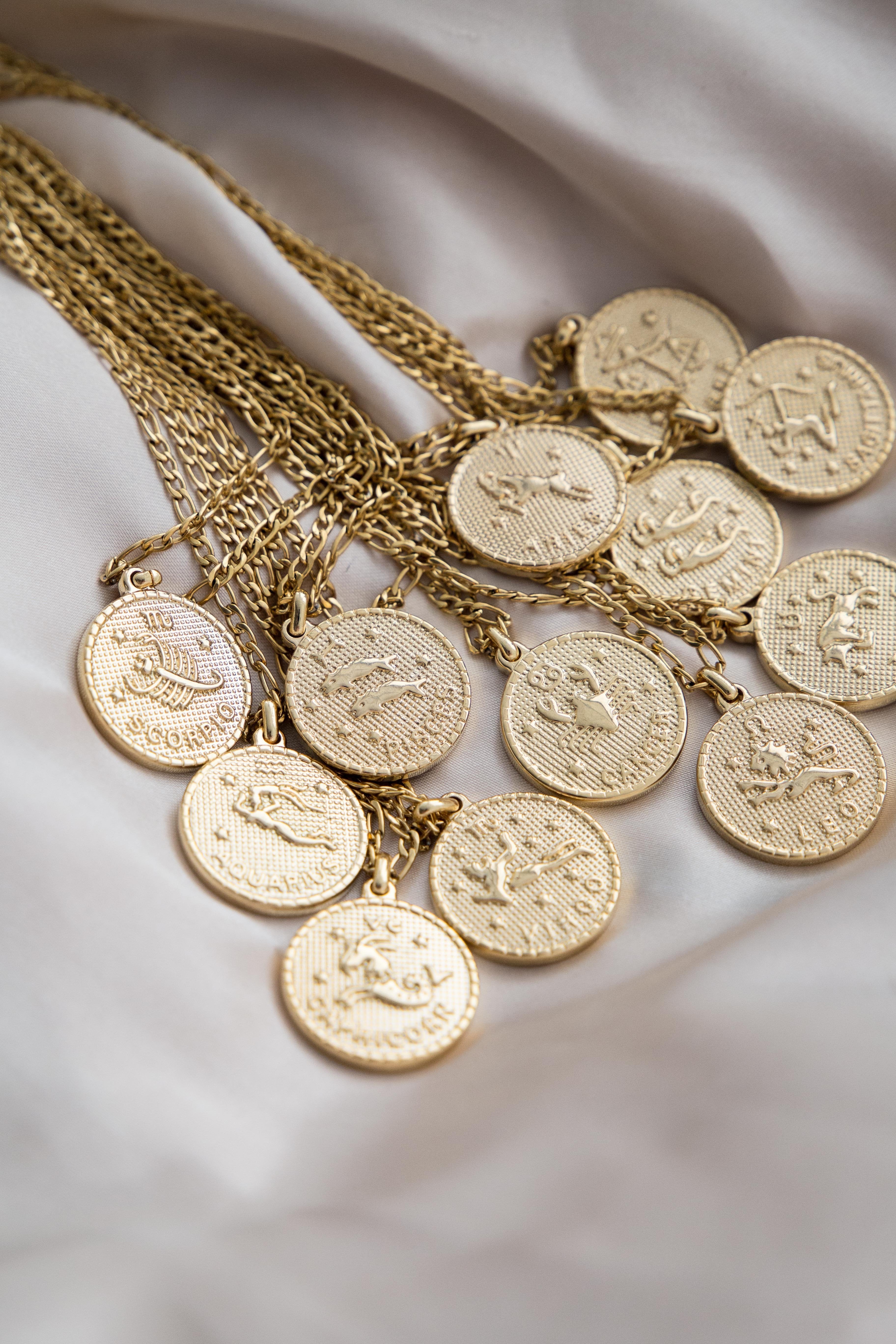 Zodiac Necklace - Gemini - has waterproof, durable, elegant and vintage inspired jewelry
