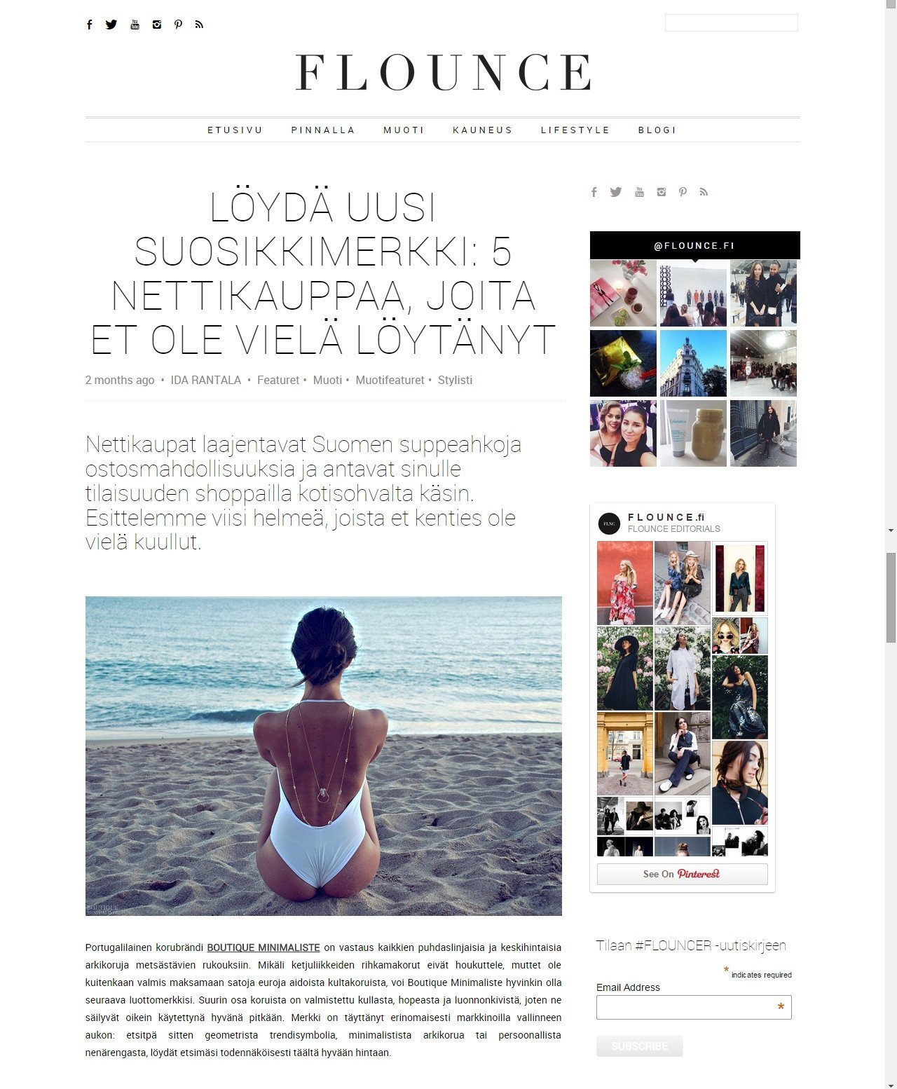 FLOUNCE MAG - Boutique Minimaliste