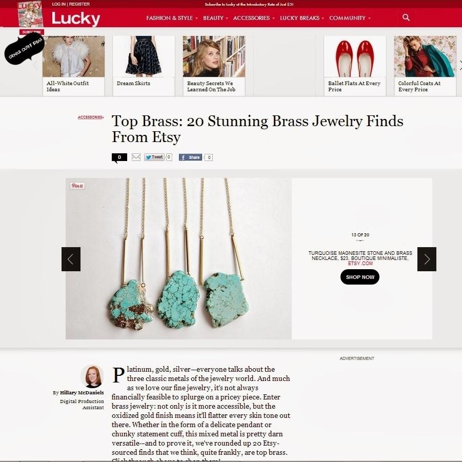 LUCKY MAGAZINE WEBSITE – 20 STUNNING JEWELRY FINDINGS - Boutique Minimaliste