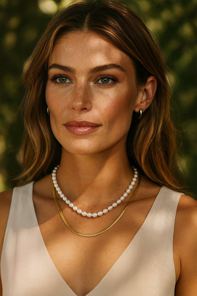★関税込★VINTAGE HOLLYWOOD★Classic Pearl Silky Necklace★ Jacey Classic Pearl Necklace