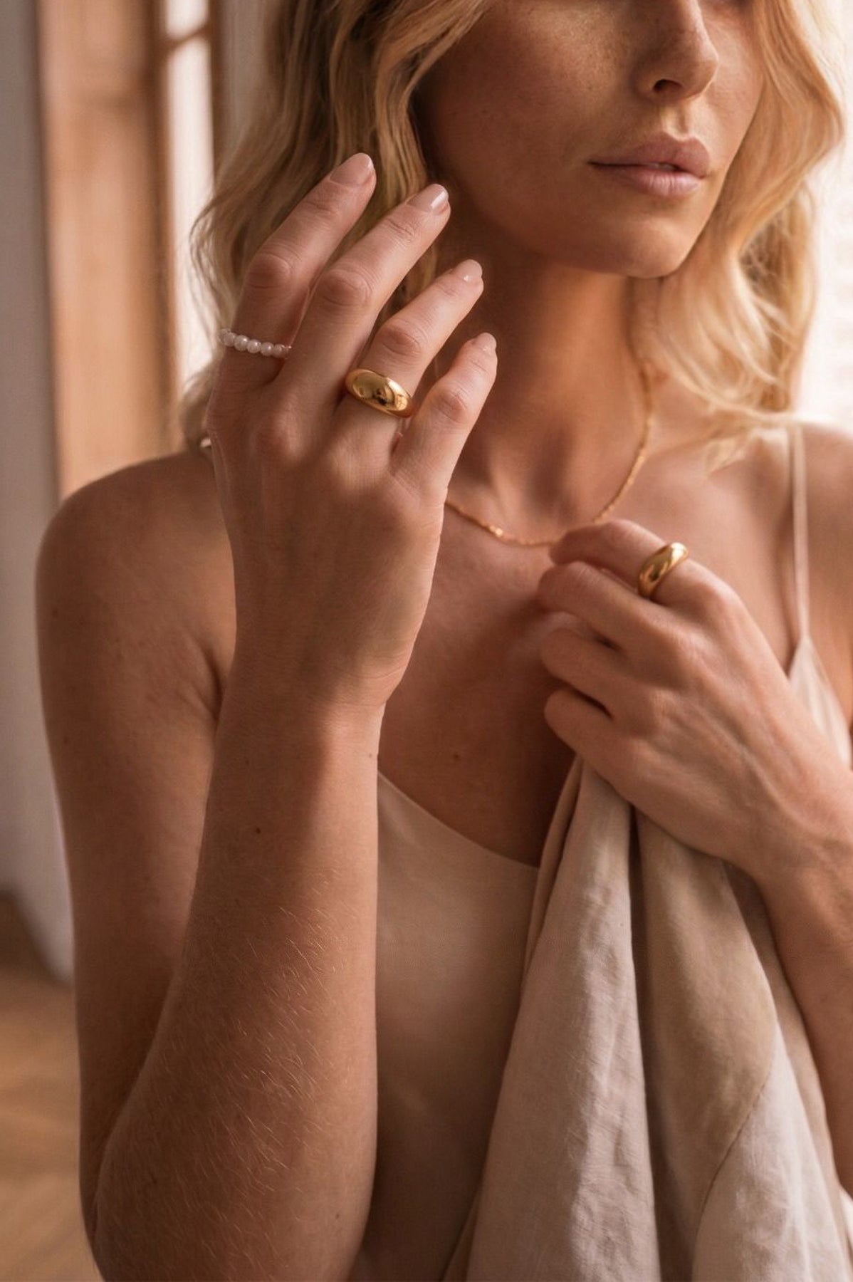 Bague Dôme Blanche