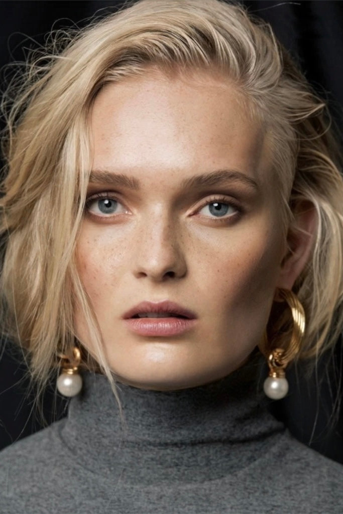 Vintage Pearl Hoops