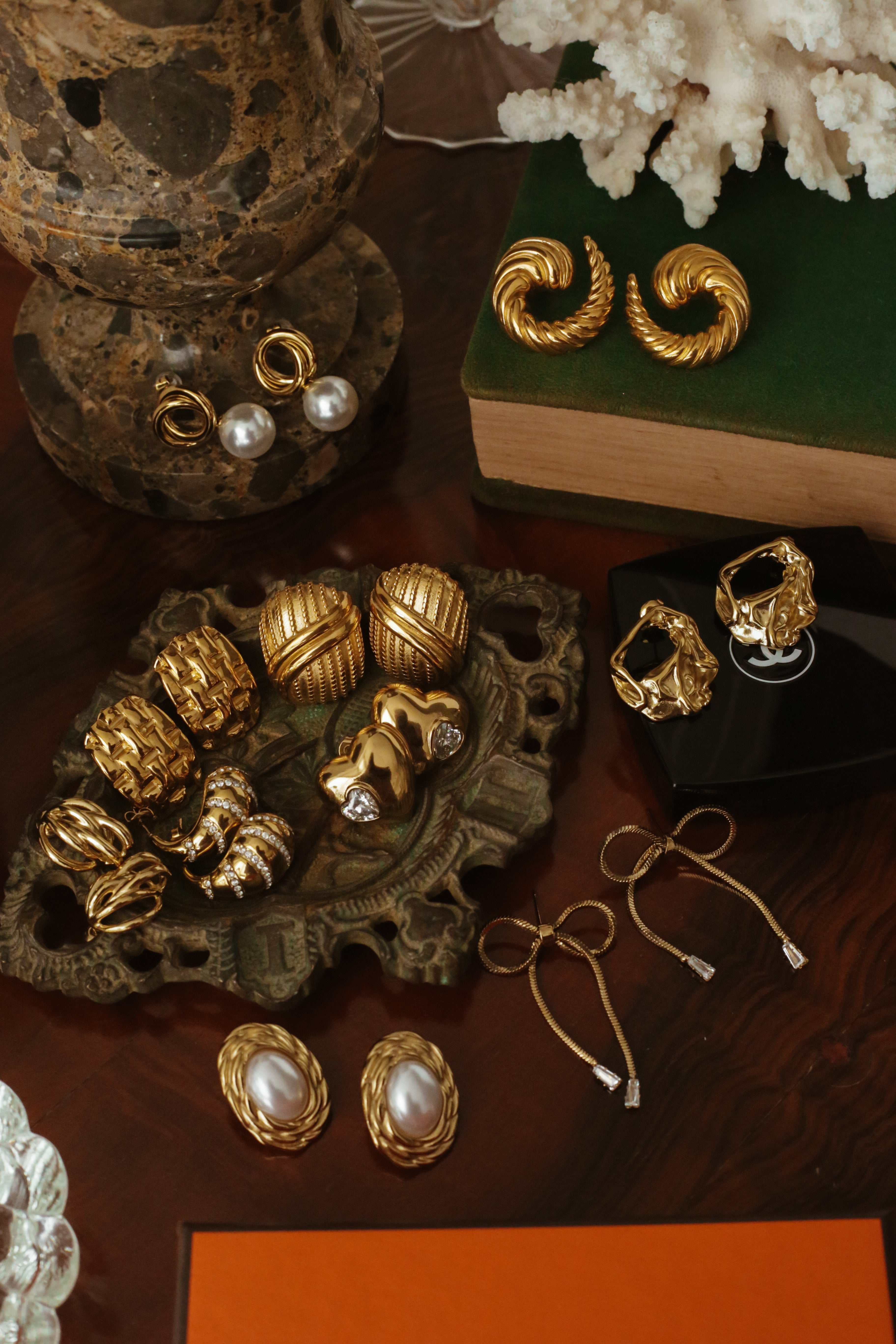 Ammonite Statement Earrings