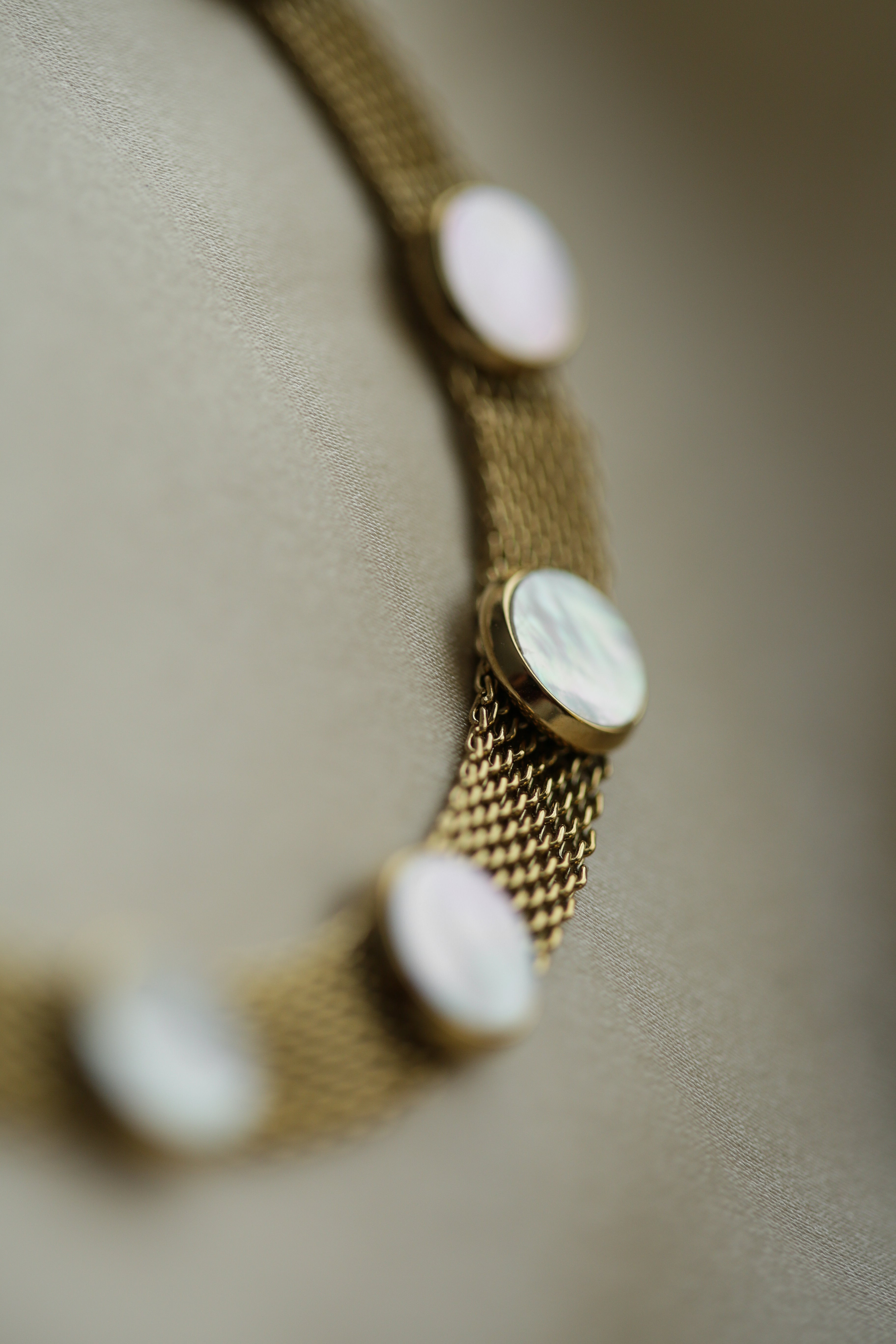 Mesh & Mother of Pearl Necklace