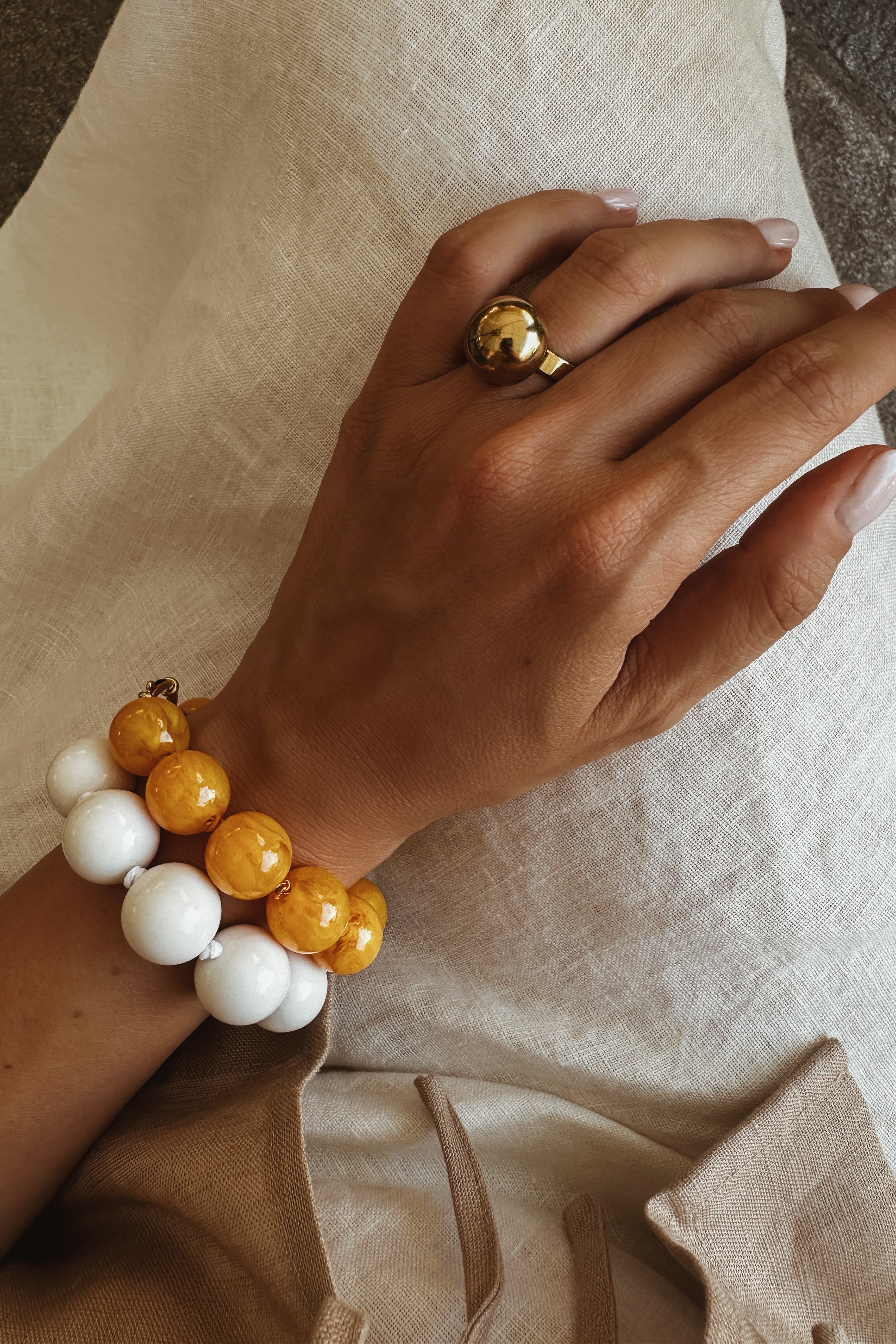 Amalfi Bracelet - Amber - Boutique Minimaliste has waterproof, durable, elegant and vintage inspired jewelry