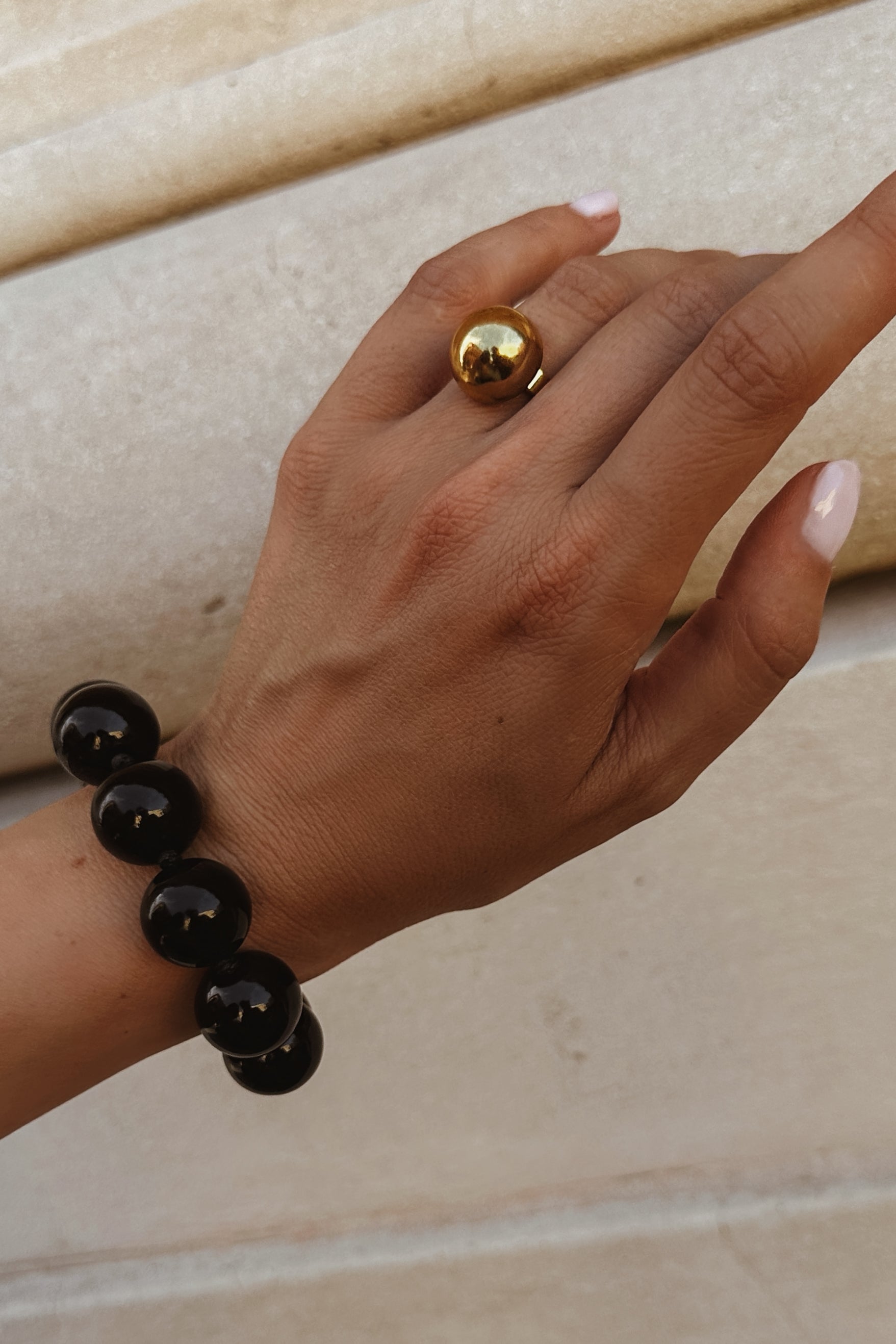 Amalfi Bracelet - Black - Boutique Minimaliste has waterproof, durable, elegant and vintage inspired jewelry
