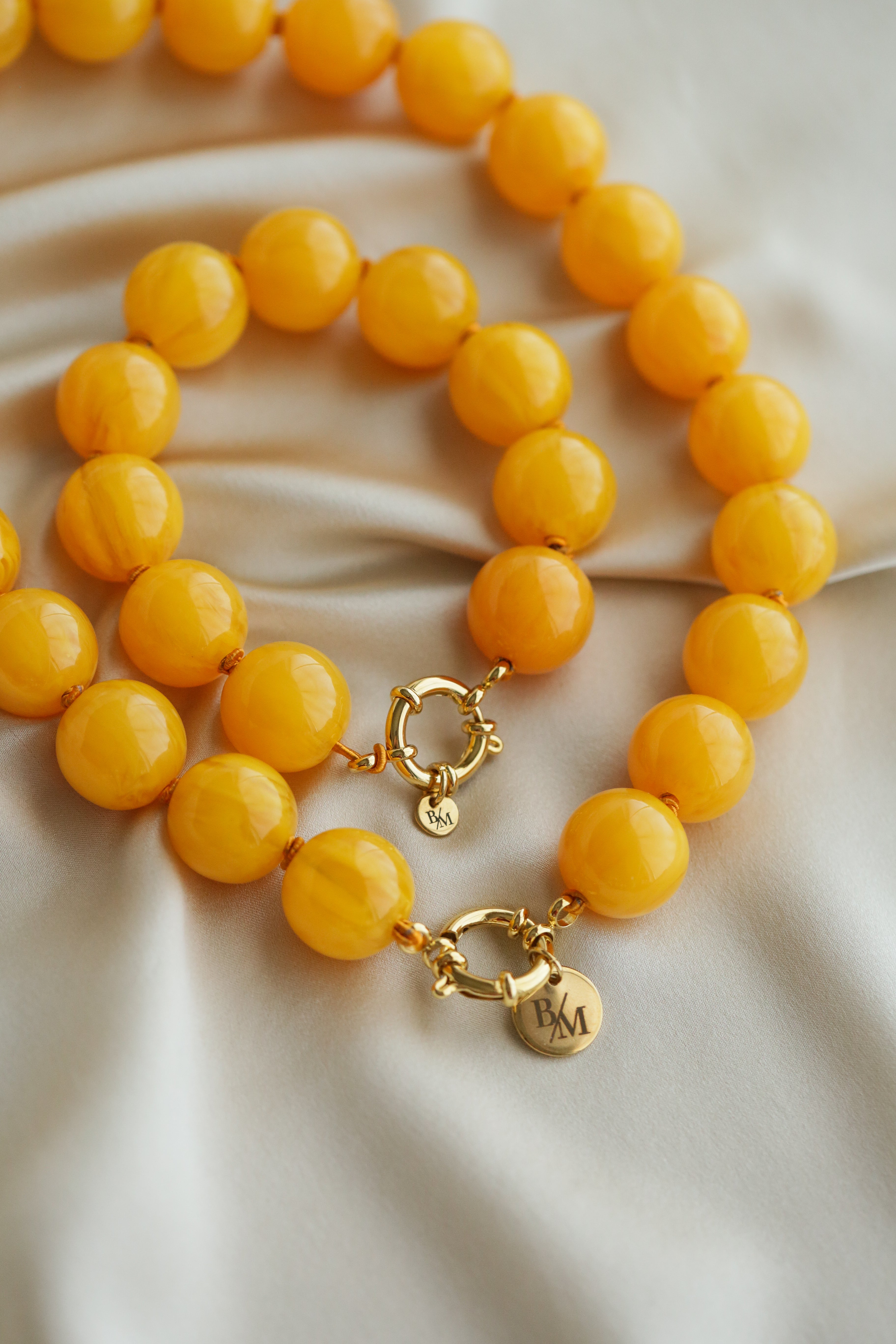 Amalfi Necklace - Amber - Boutique Minimaliste has waterproof, durable, elegant and vintage inspired jewelry