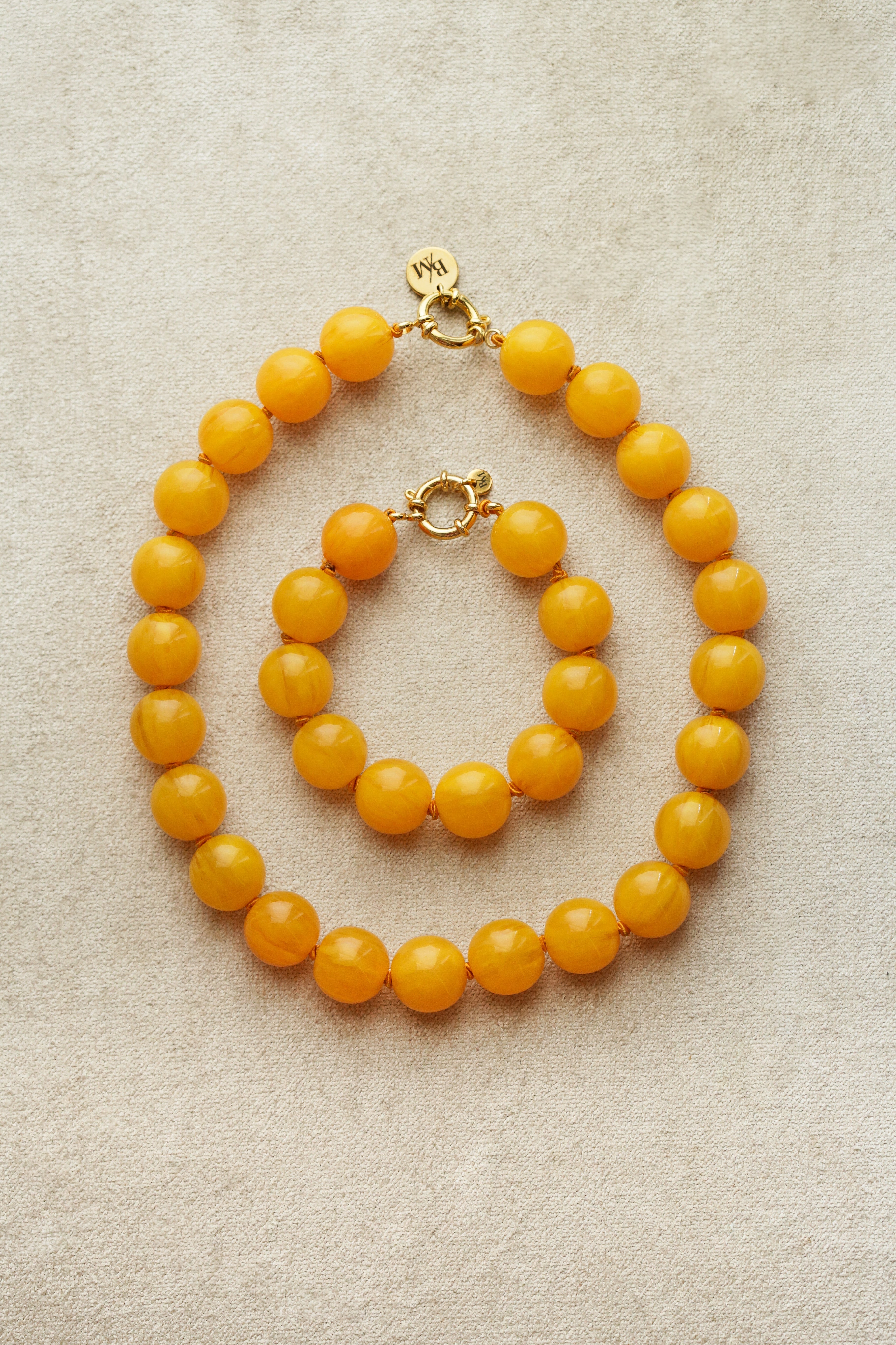 Amalfi Necklace - Amber - Boutique Minimaliste has waterproof, durable, elegant and vintage inspired jewelry