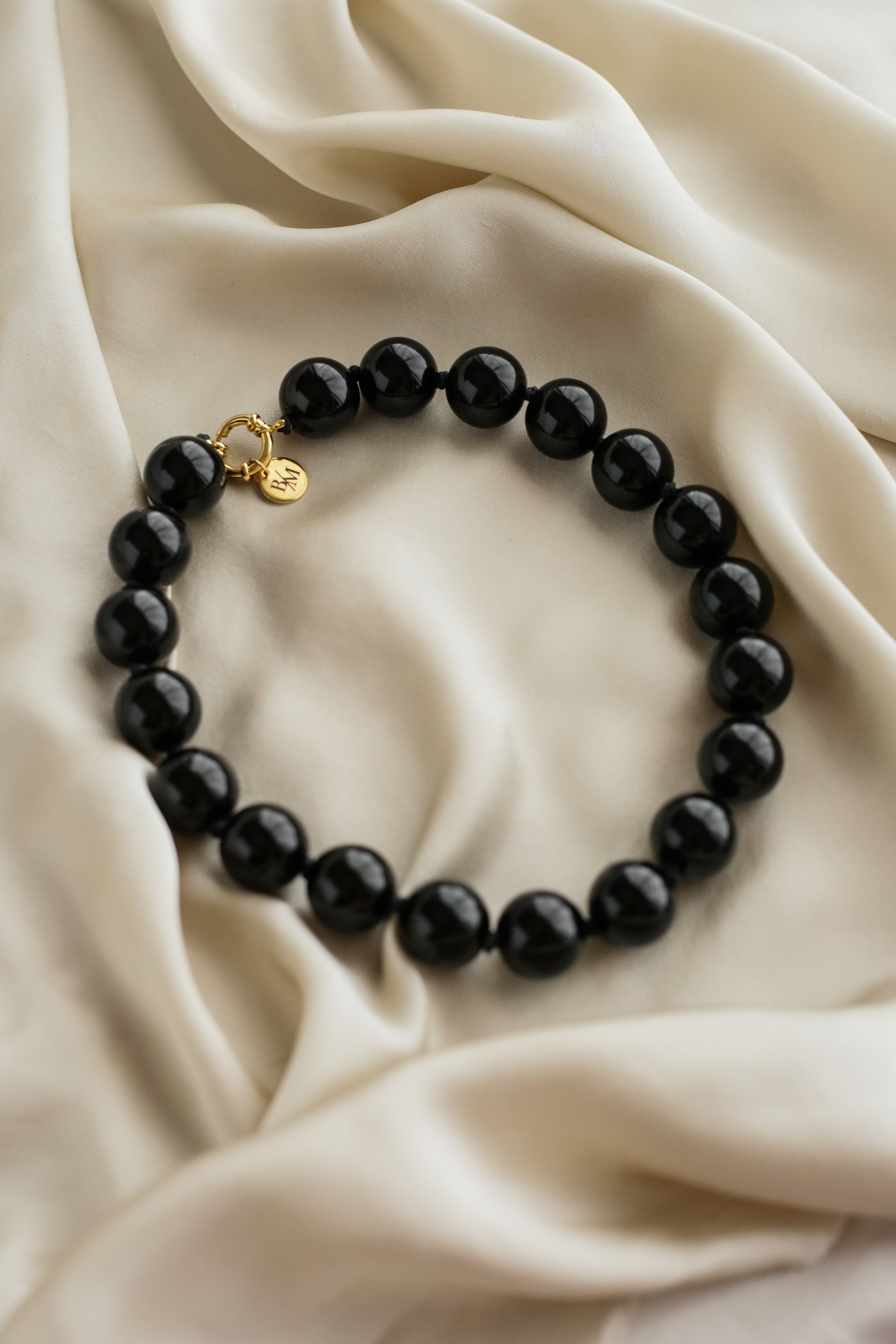 Amalfi Necklace - Black - Boutique Minimaliste has waterproof, durable, elegant and vintage inspired jewelry