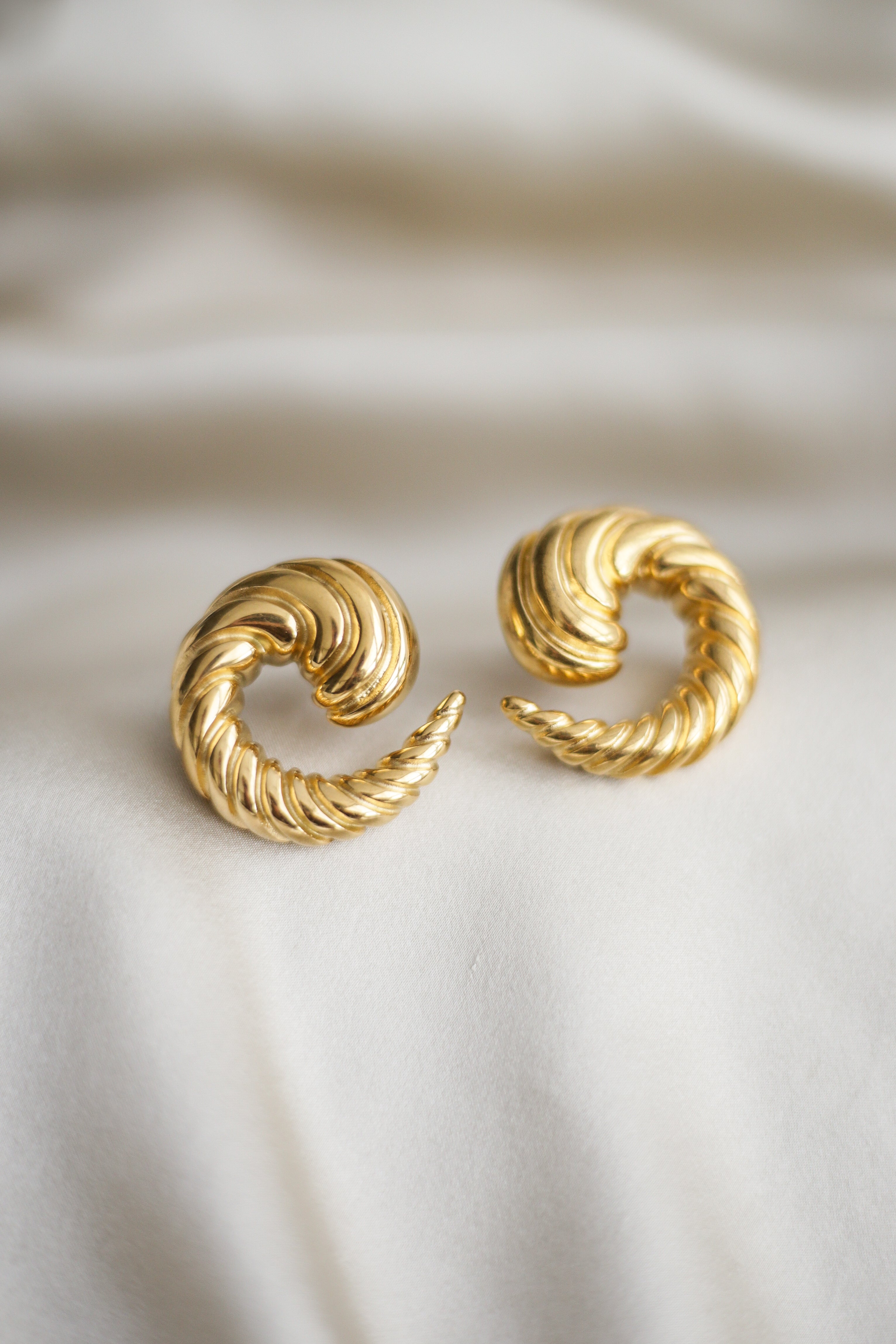 Ammonite Statement Earrings - Boutique Minimaliste has waterproof, durable, elegant and vintage inspired jewelry