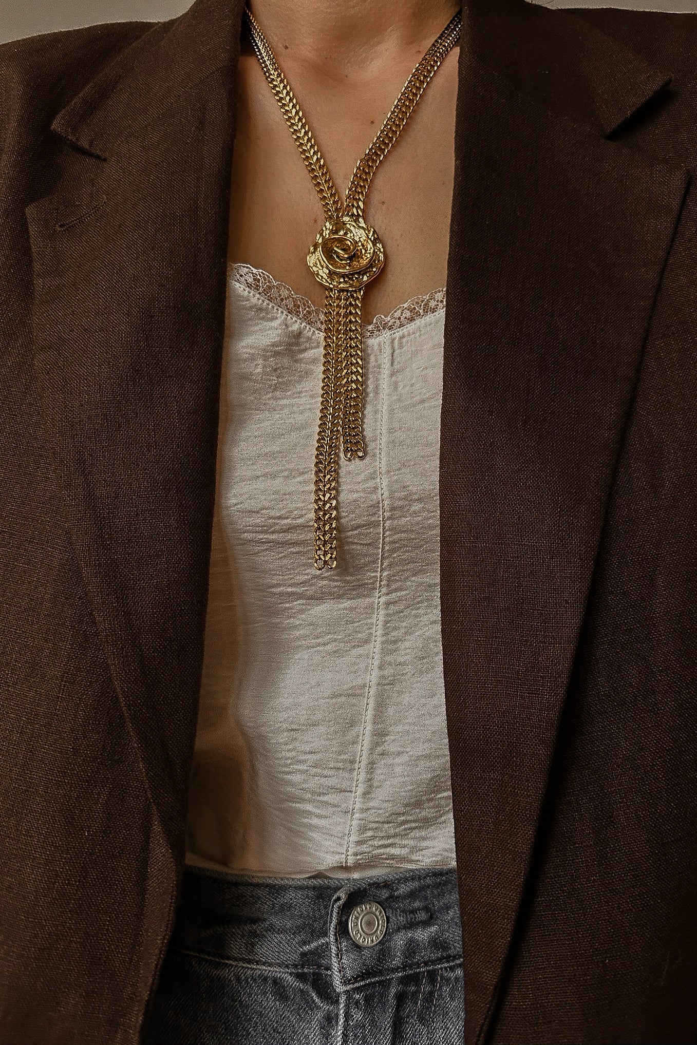 Beth Lariat Necklace - Boutique Minimaliste has waterproof, durable, elegant and vintage inspired jewelry