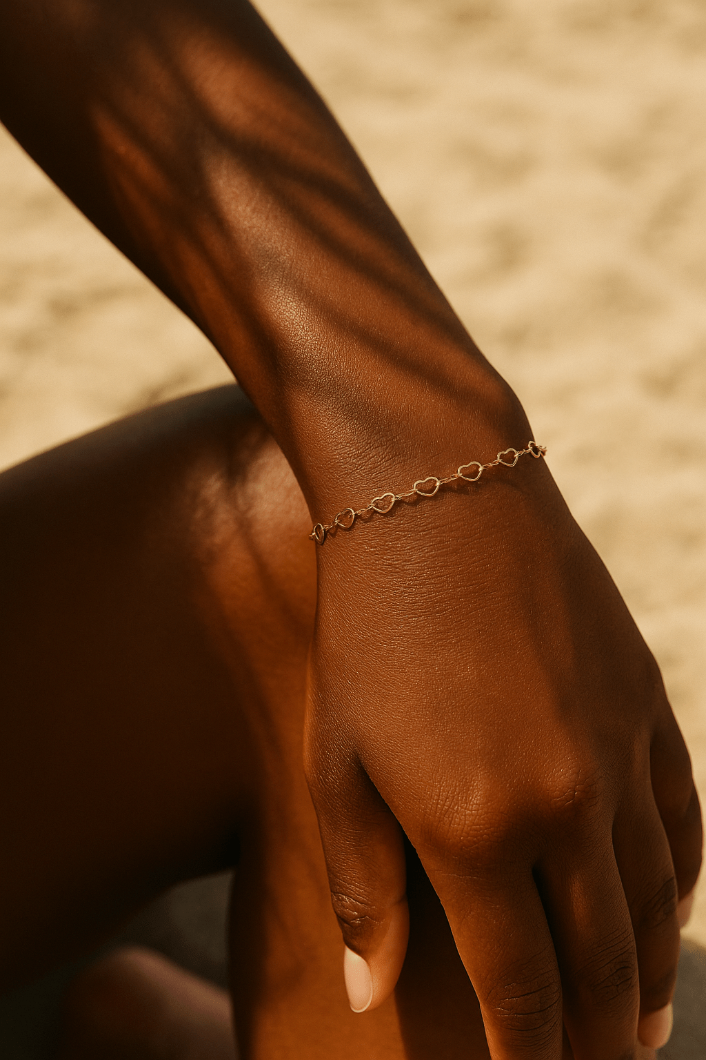 Chain bracelet - Hearts - has waterproof, durable, elegant and vintage inspired jewelry