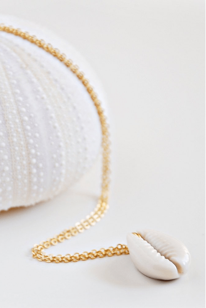 Cowrie Necklace - has waterproof, durable, elegant and vintage inspired jewelry