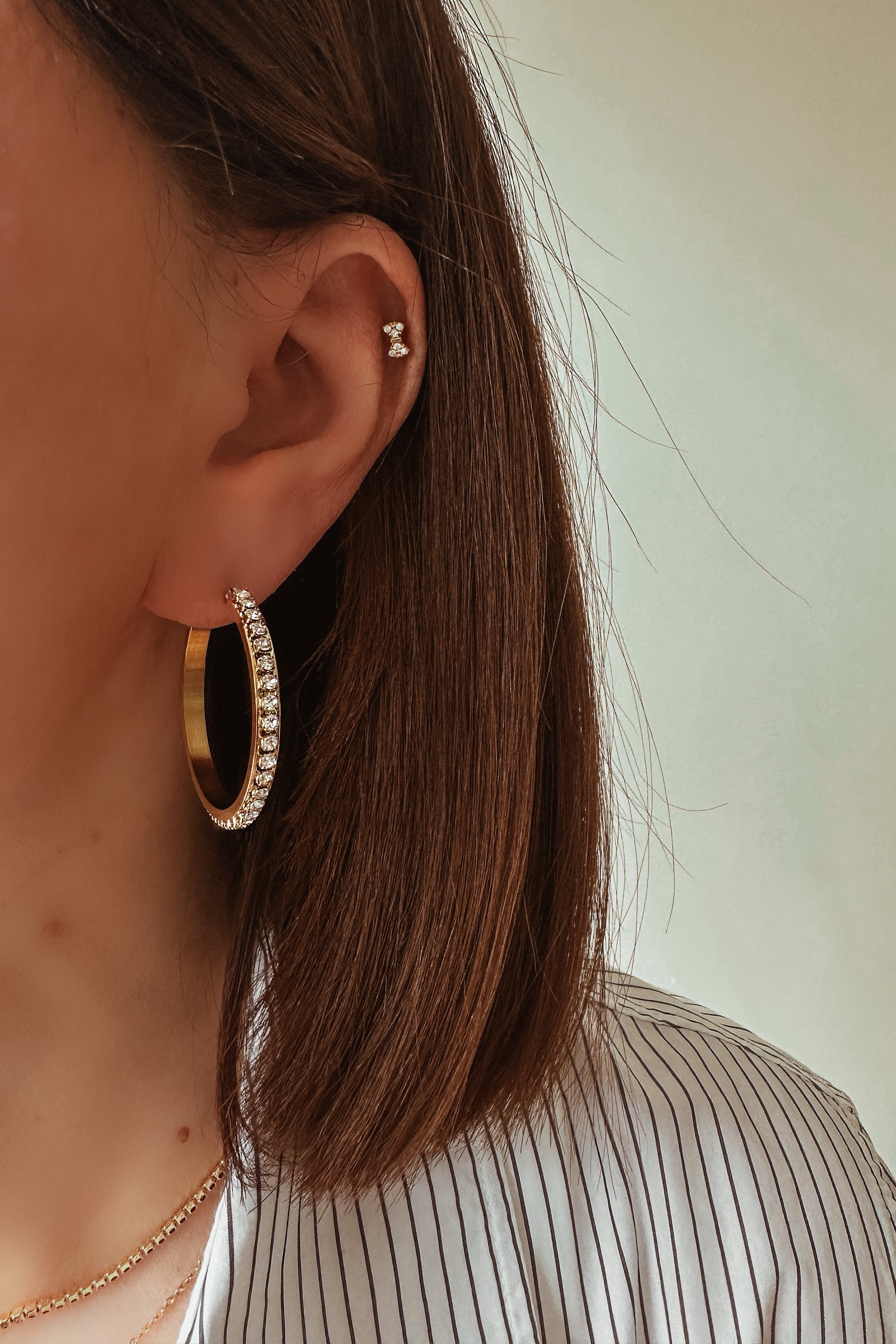 Cubic Zirconias Hoops - Boutique Minimaliste has waterproof, durable, elegant and vintage inspired jewelry