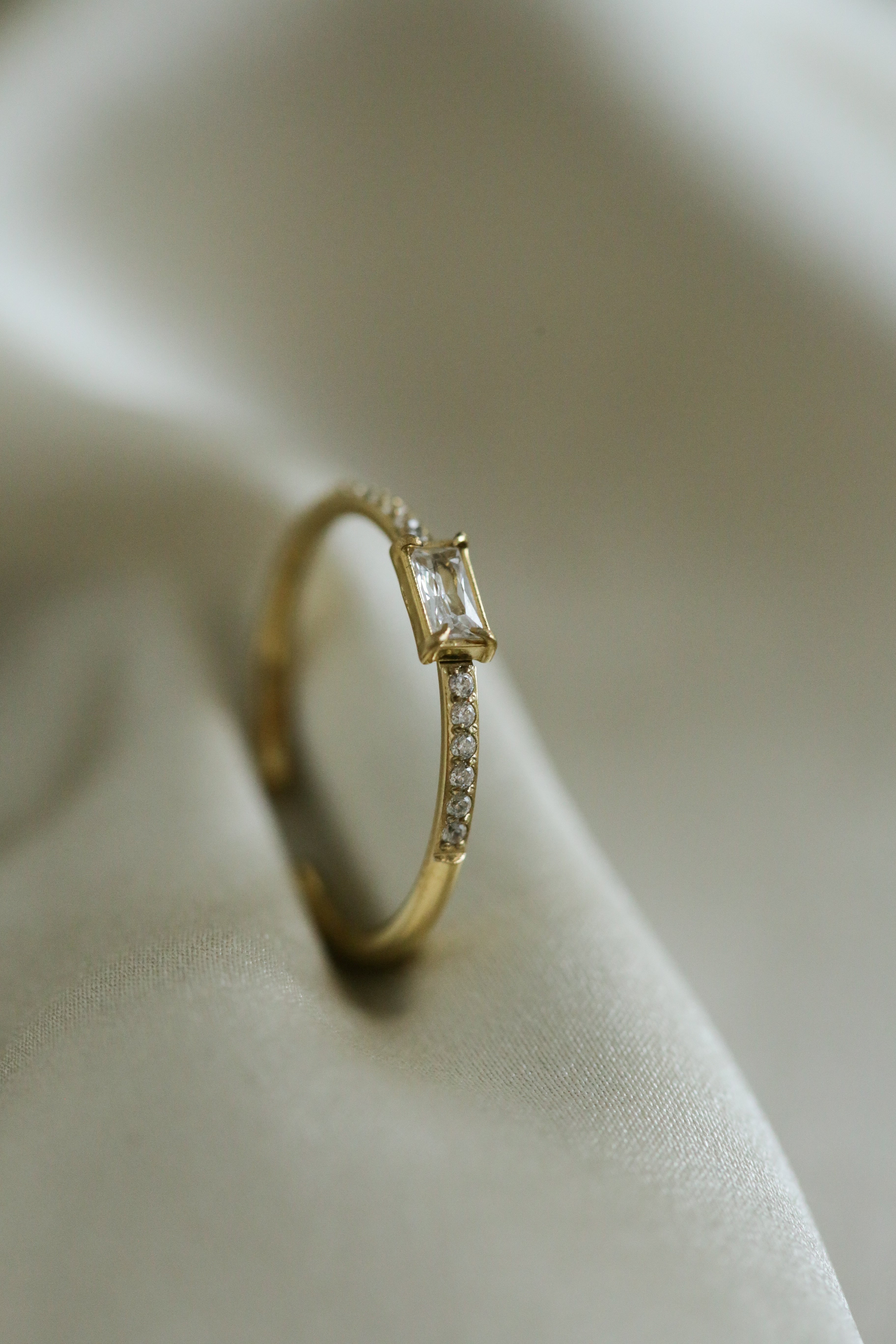Dainty Cubic Zirconia Ring - Boutique Minimaliste has waterproof, durable, elegant and vintage inspired jewelry