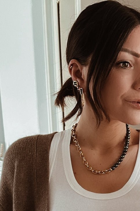 Enamel Clover Studs - Boutique Minimaliste has waterproof, durable, elegant and vintage inspired jewelry