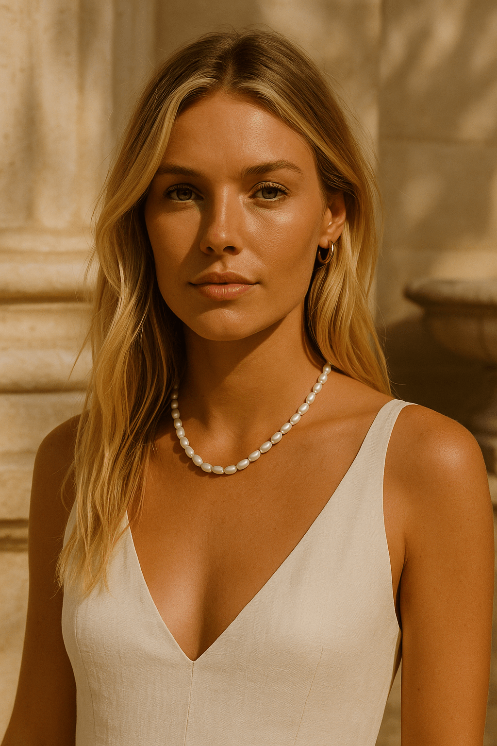 Jacey Classic Pearl Necklace - has waterproof, durable, elegant and vintage inspired jewelry