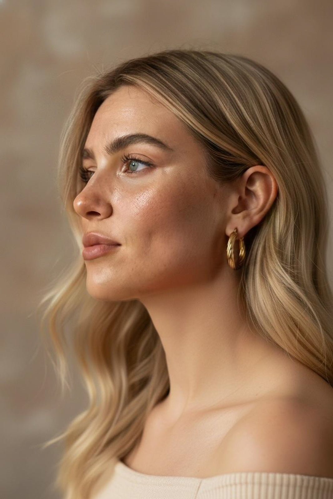 Lea Hoops - has waterproof, durable, elegant and vintage inspired jewelry