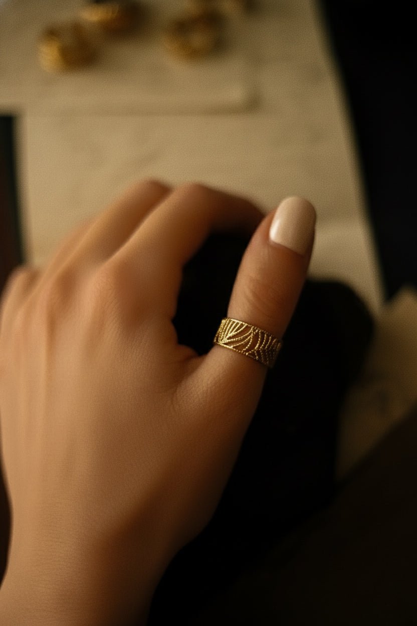 Leontine Ring - has waterproof, durable, elegant and vintage inspired jewelry