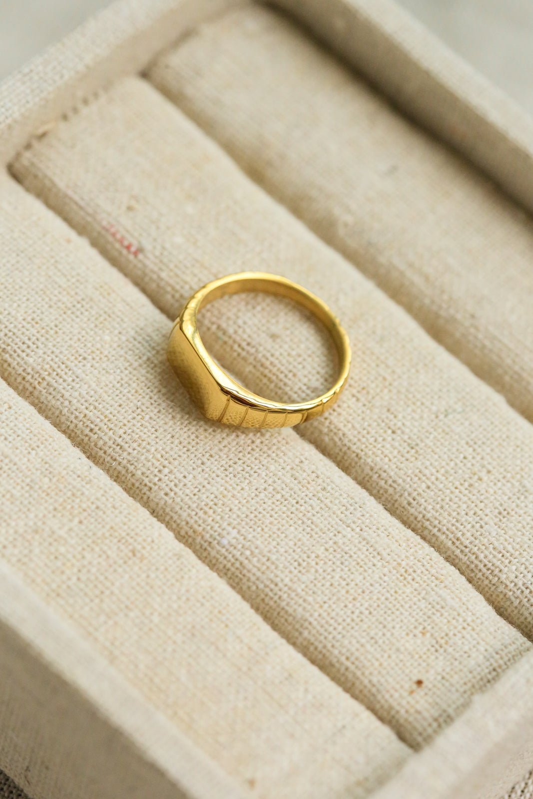 Manon Signet Ring - has waterproof, durable, elegant and vintage inspired jewelry