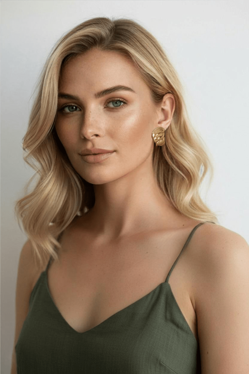 Marcelline Hoops - has waterproof, durable, elegant and vintage inspired jewelry