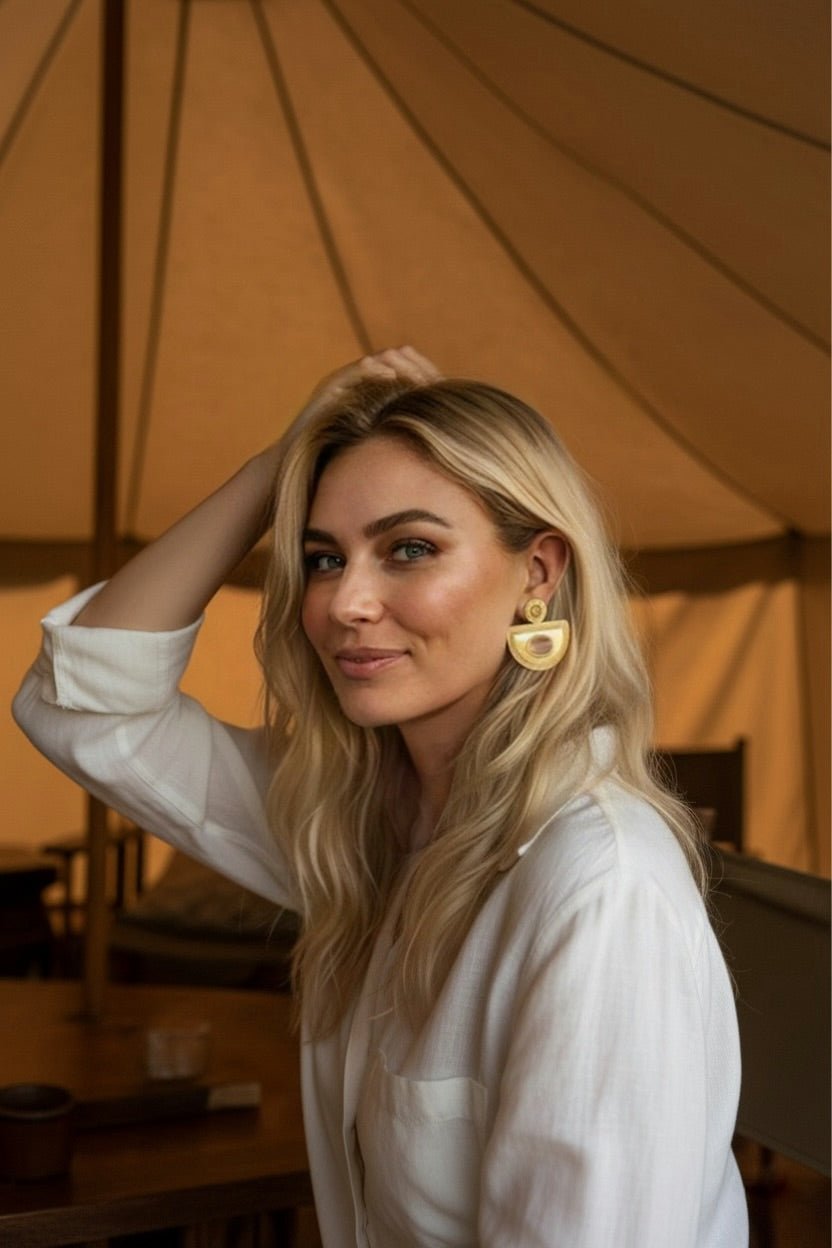 Marjorie Earrings - has waterproof, durable, elegant and vintage inspired jewelry