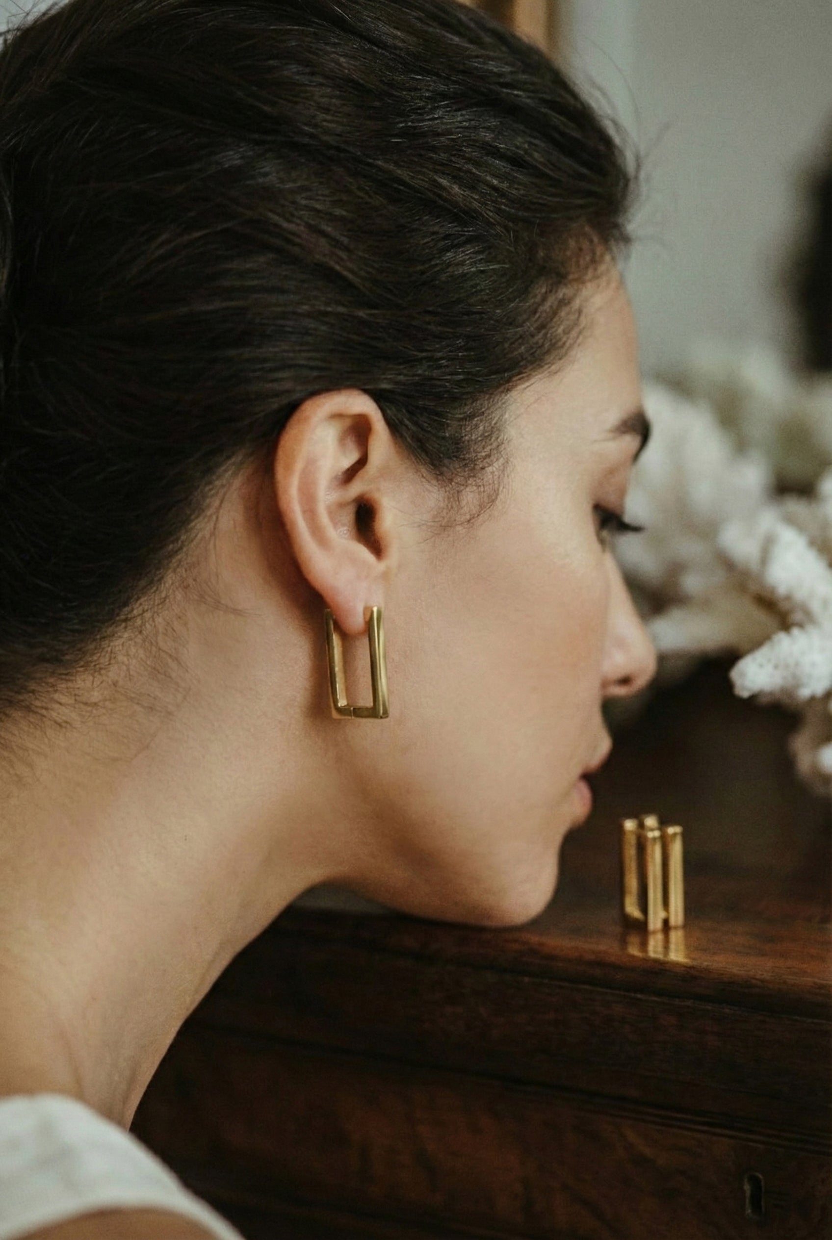 Miriam Minimal Huggies - has waterproof, durable, elegant and vintage inspired jewelry